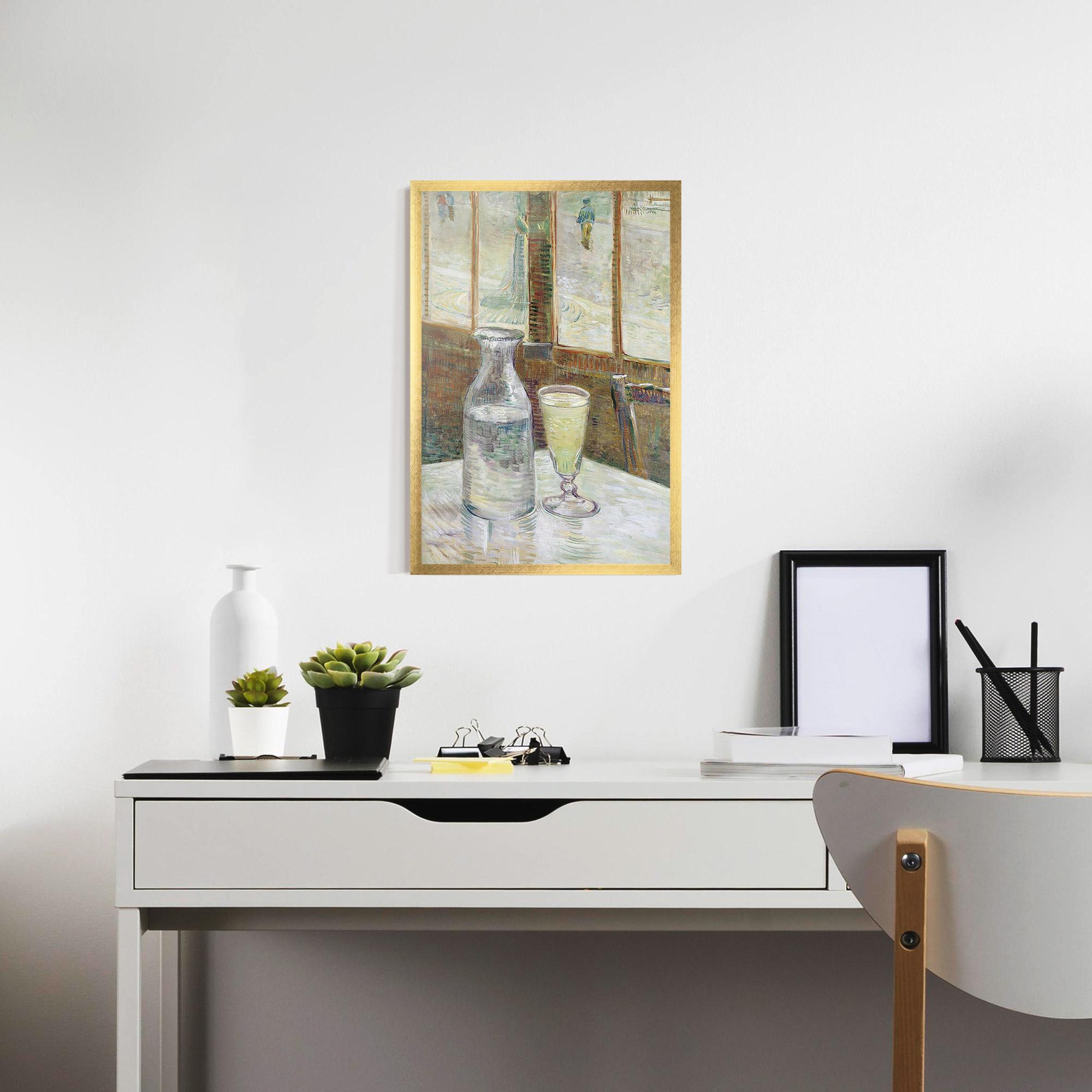 Gerahmte Poster Cafetafel Met Absint mockup 7