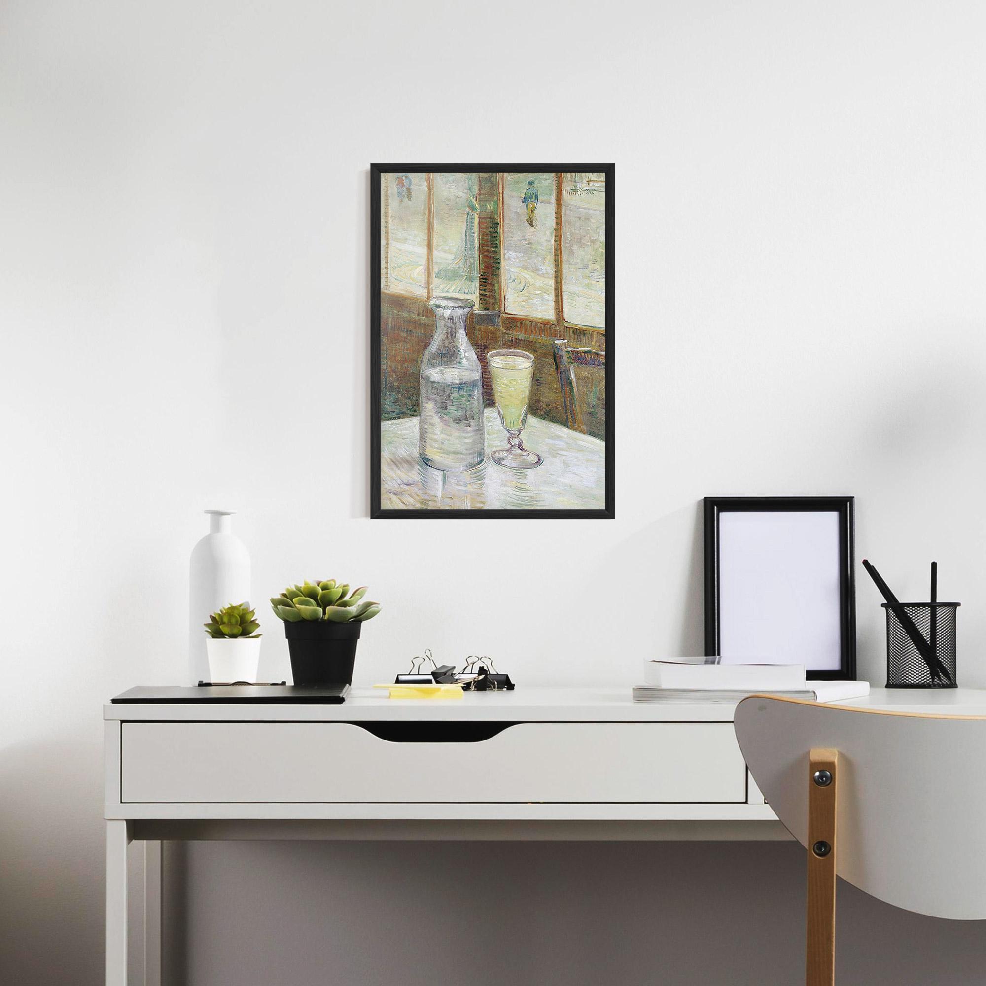 Gerahmte Poster Cafetafel Met Absint mockup 7