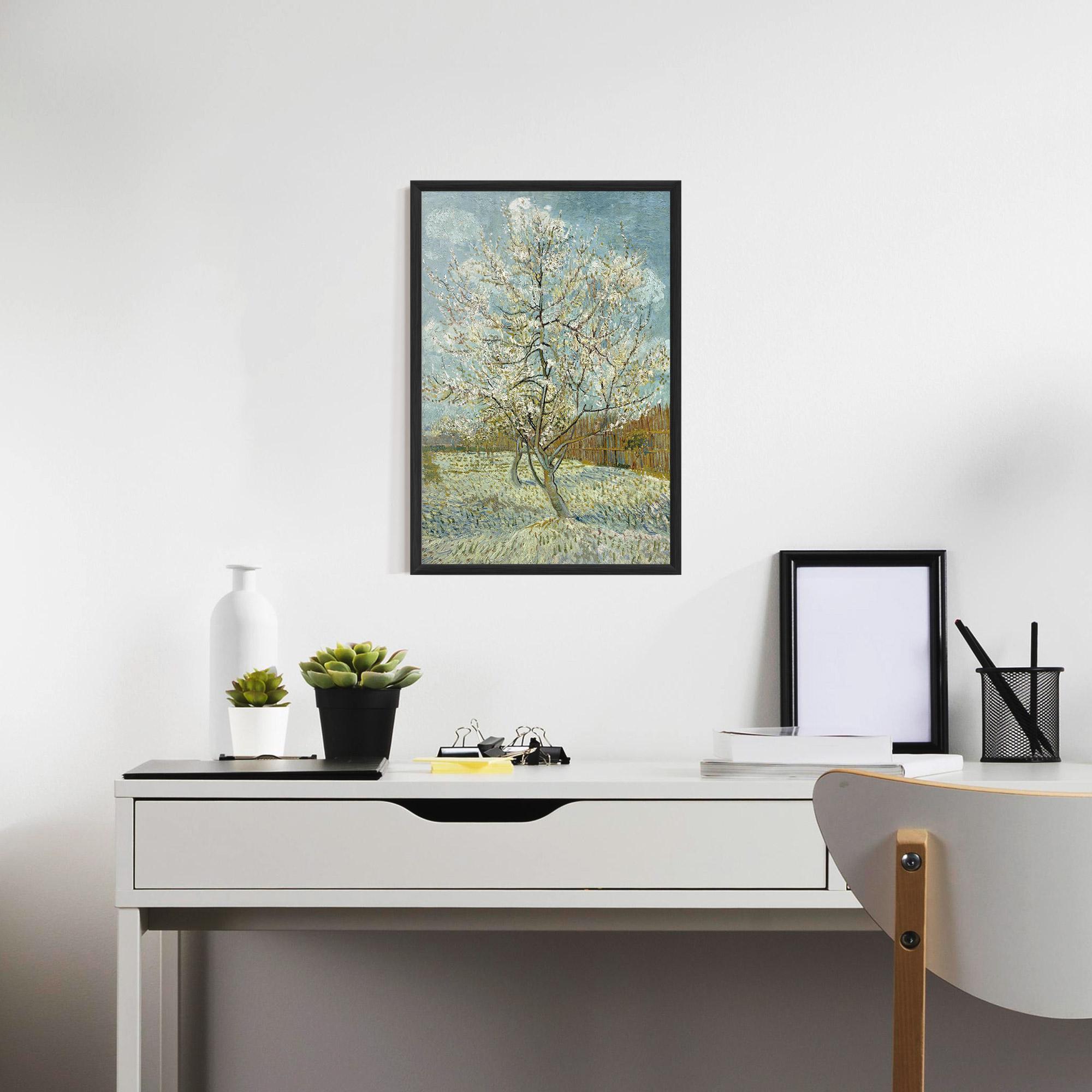 Gerahmte Poster De Roze Perzikboom mockup 7