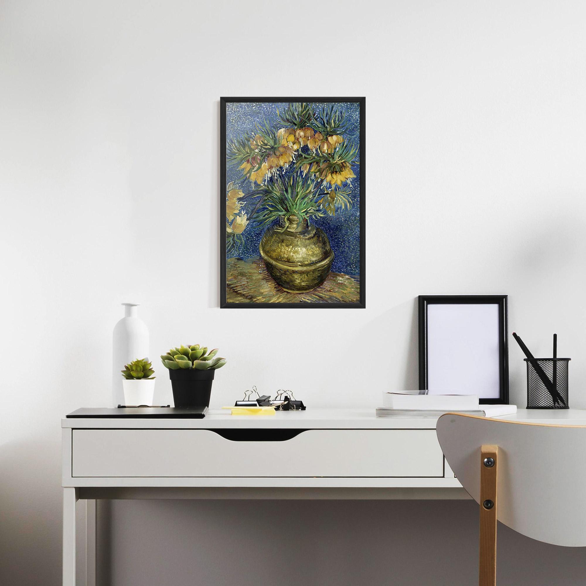 Gerahmte Poster Imperial Fritillaries Art mockup 7