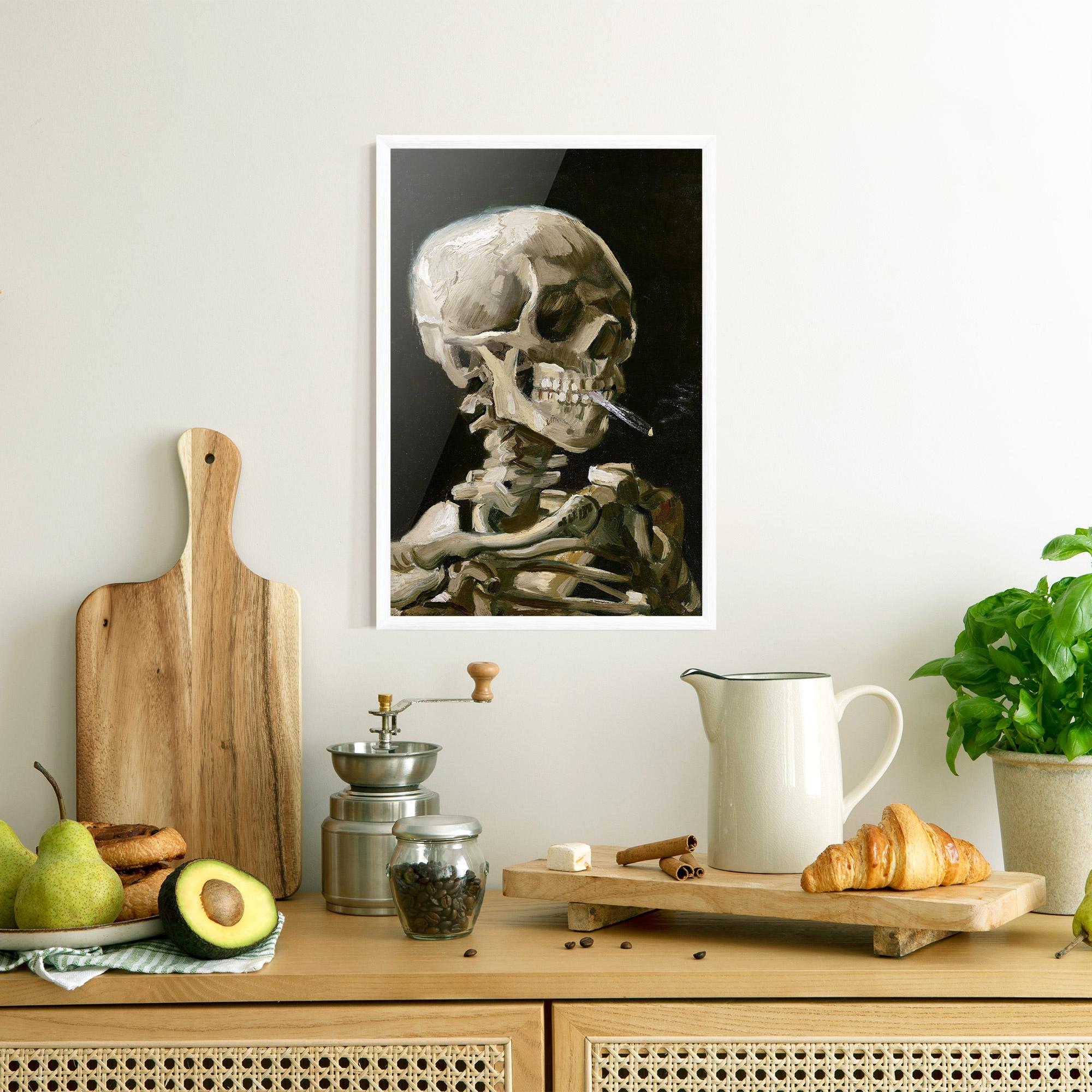 Gerahmte Poster Skeleton Cigarette mockup 8