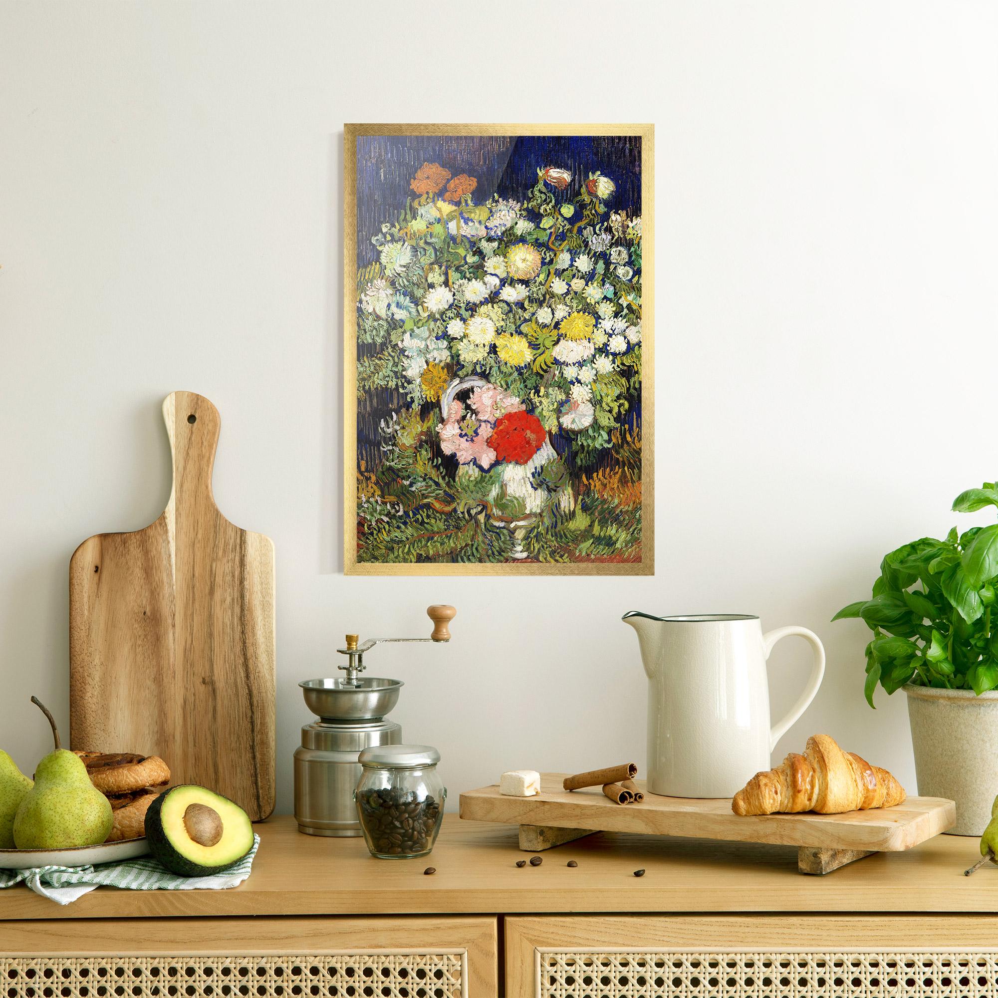 Gerahmte Poster Flowers Van Gogh mockup 8