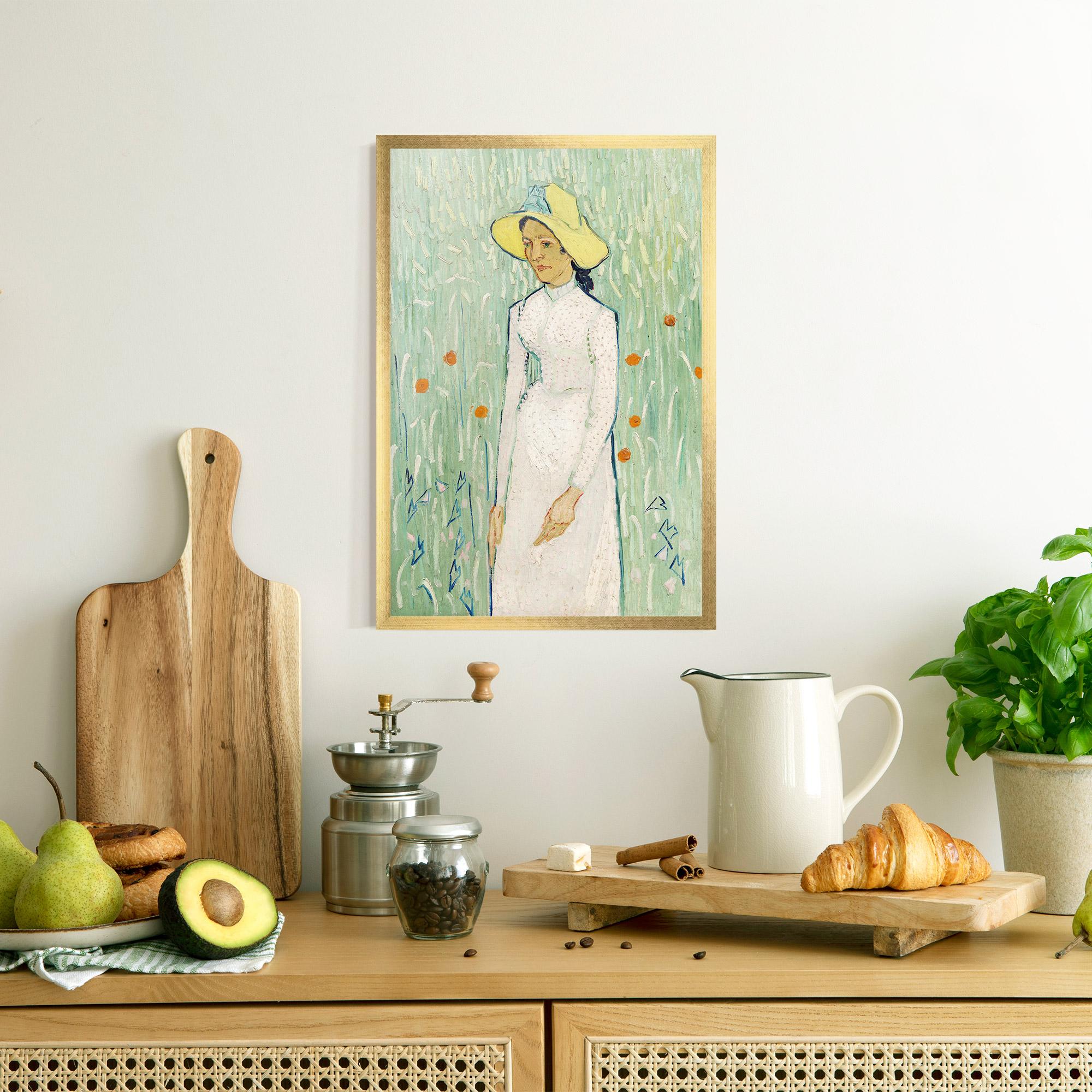 Gerahmte Poster Girl In White mockup 8