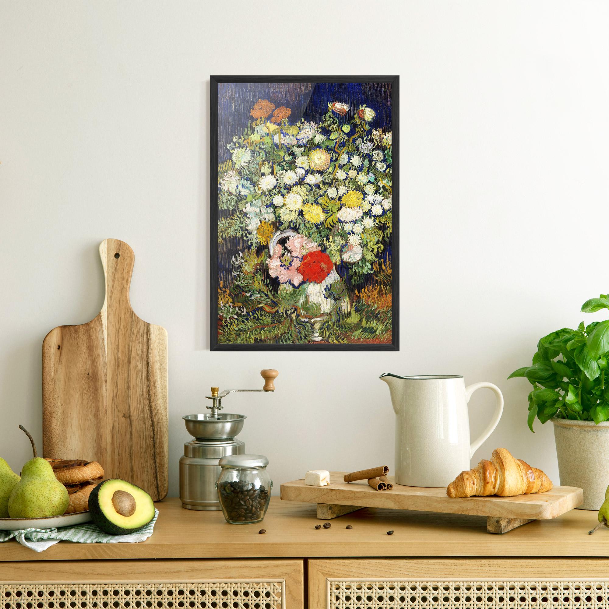 Gerahmte Poster Flowers Van Gogh mockup 8