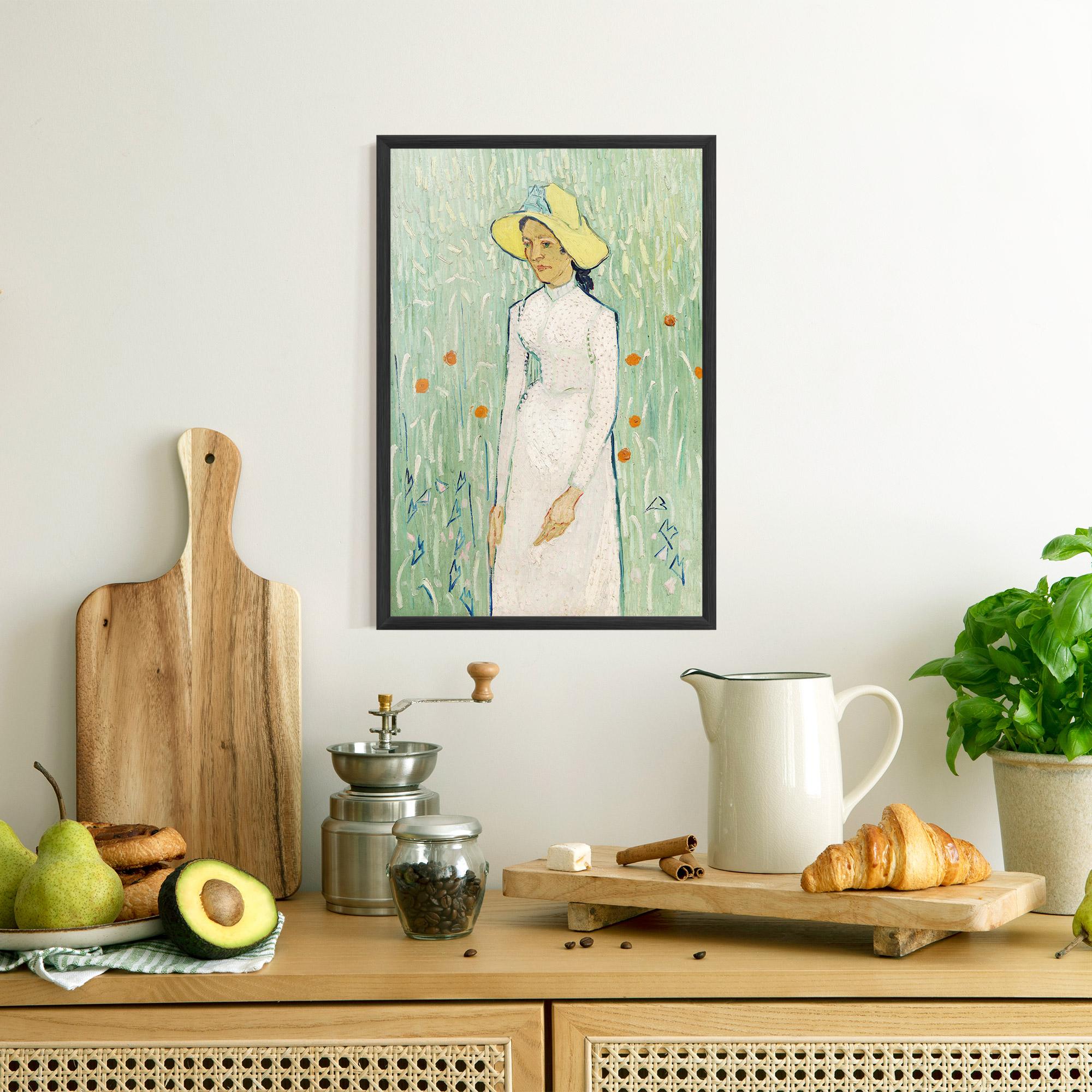 Gerahmte Poster Girl In White mockup 8