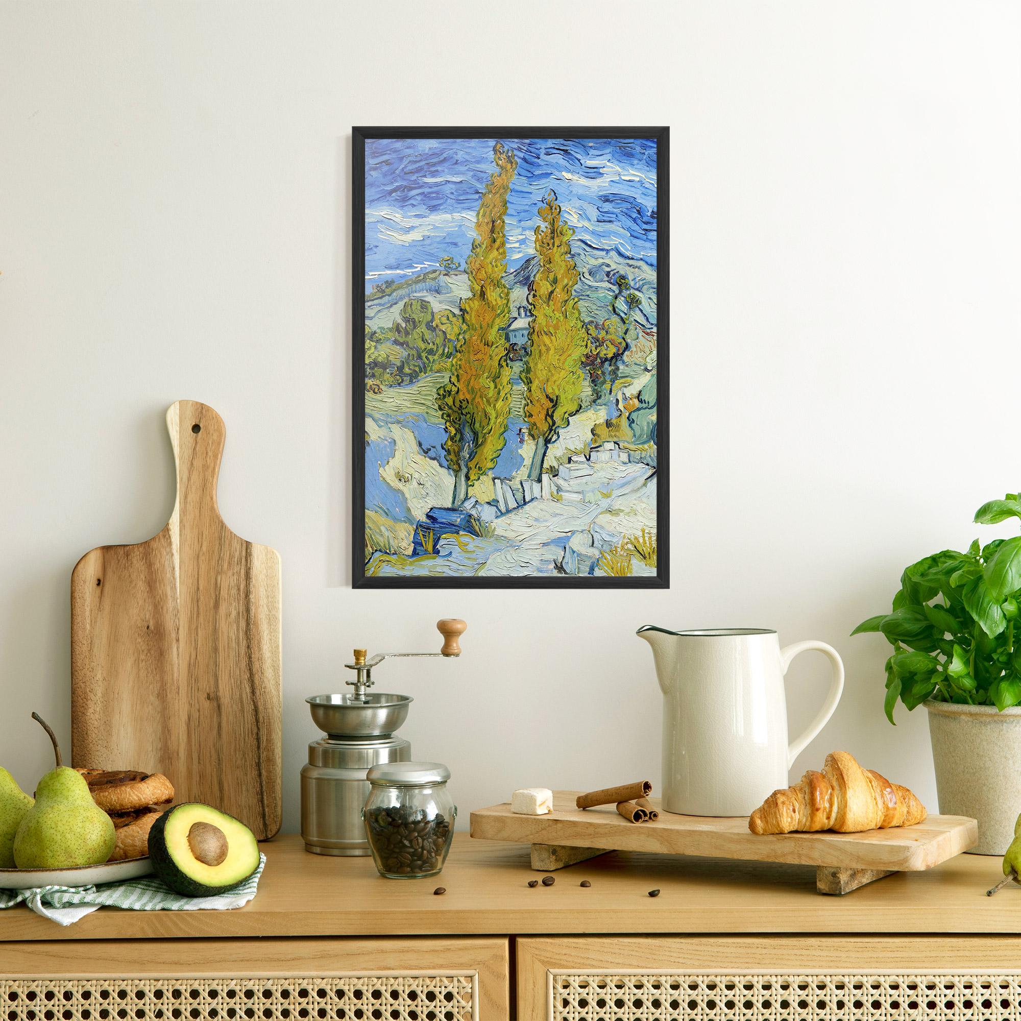 Gerahmte Poster Poplars At Saint Remy mockup 8