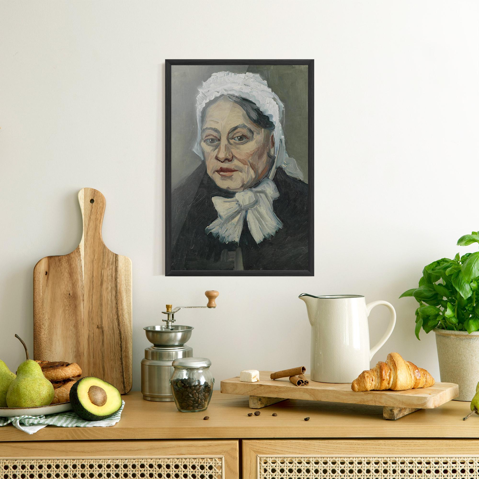 Gerahmte Poster Portret Oude Vrouw mockup 8