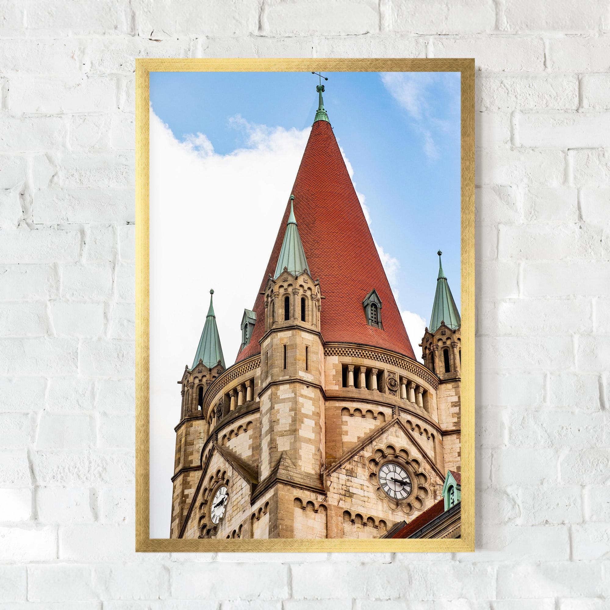 Gerahmte Poster Church Vienna mockup 0