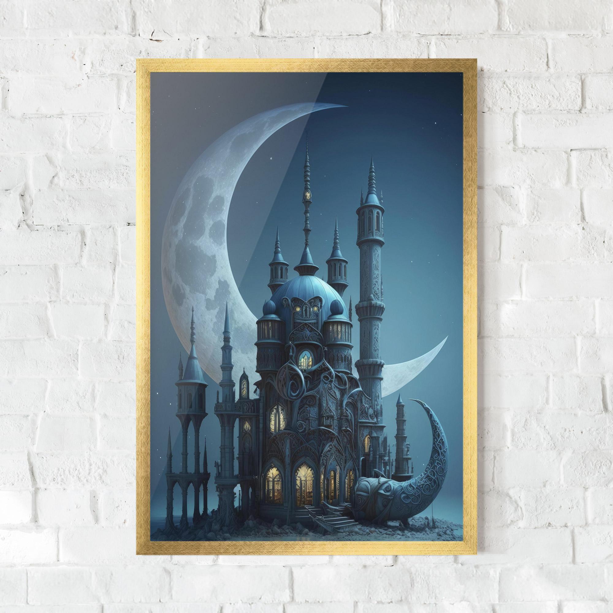 Gerahmte Poster Mosque Moon mockup 0