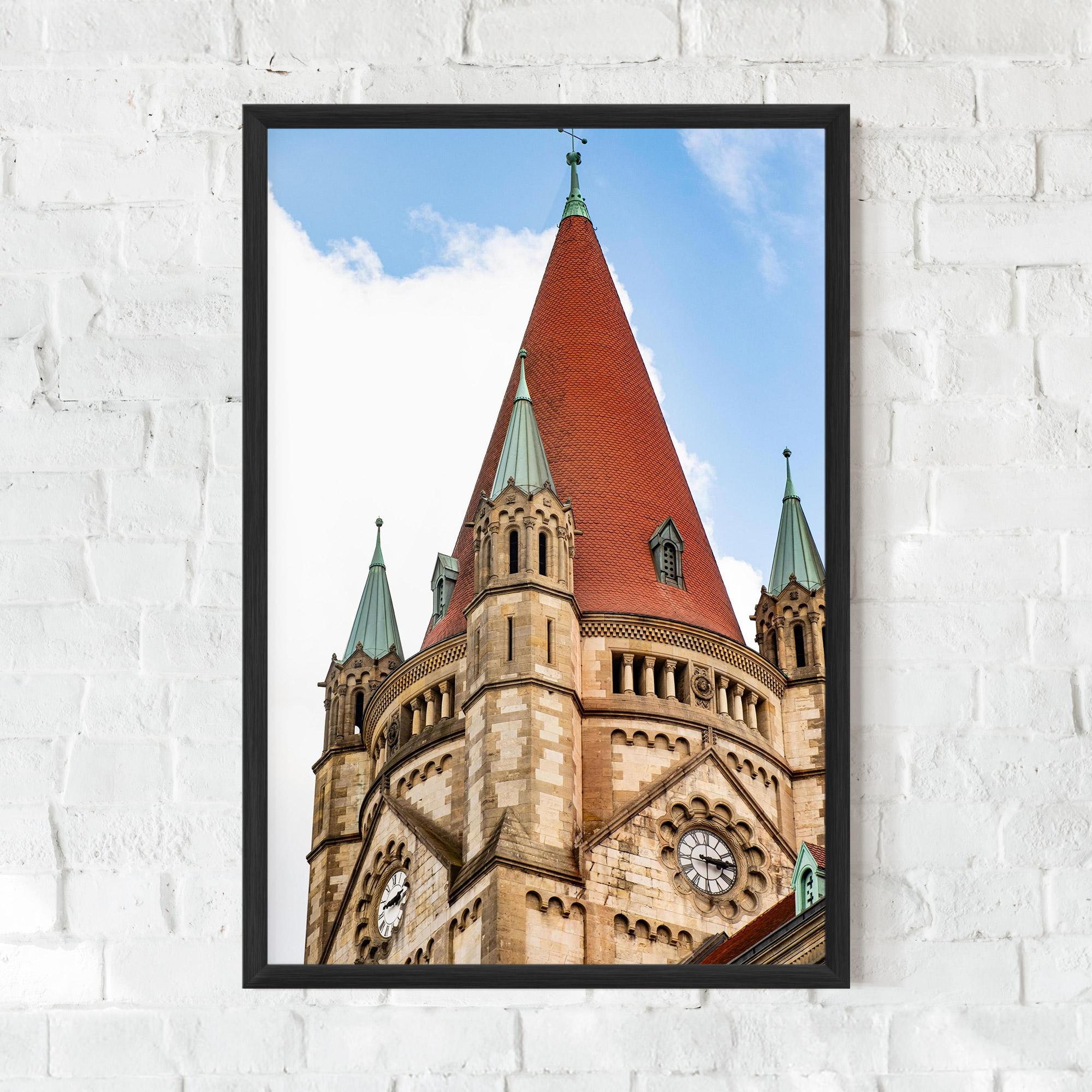 Gerahmte Poster Church Vienna mockup 0