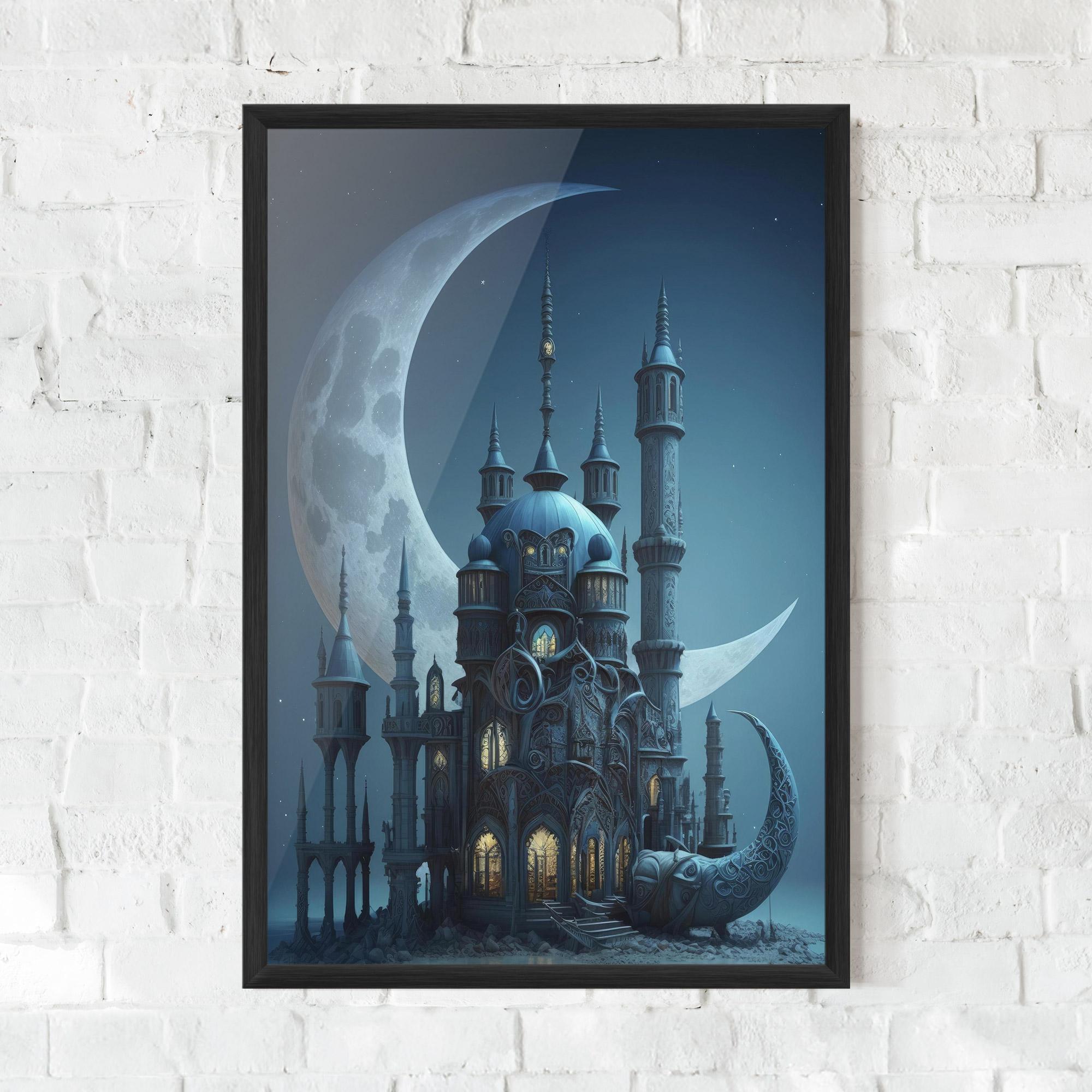 Gerahmte Poster Mosque Moon mockup 0
