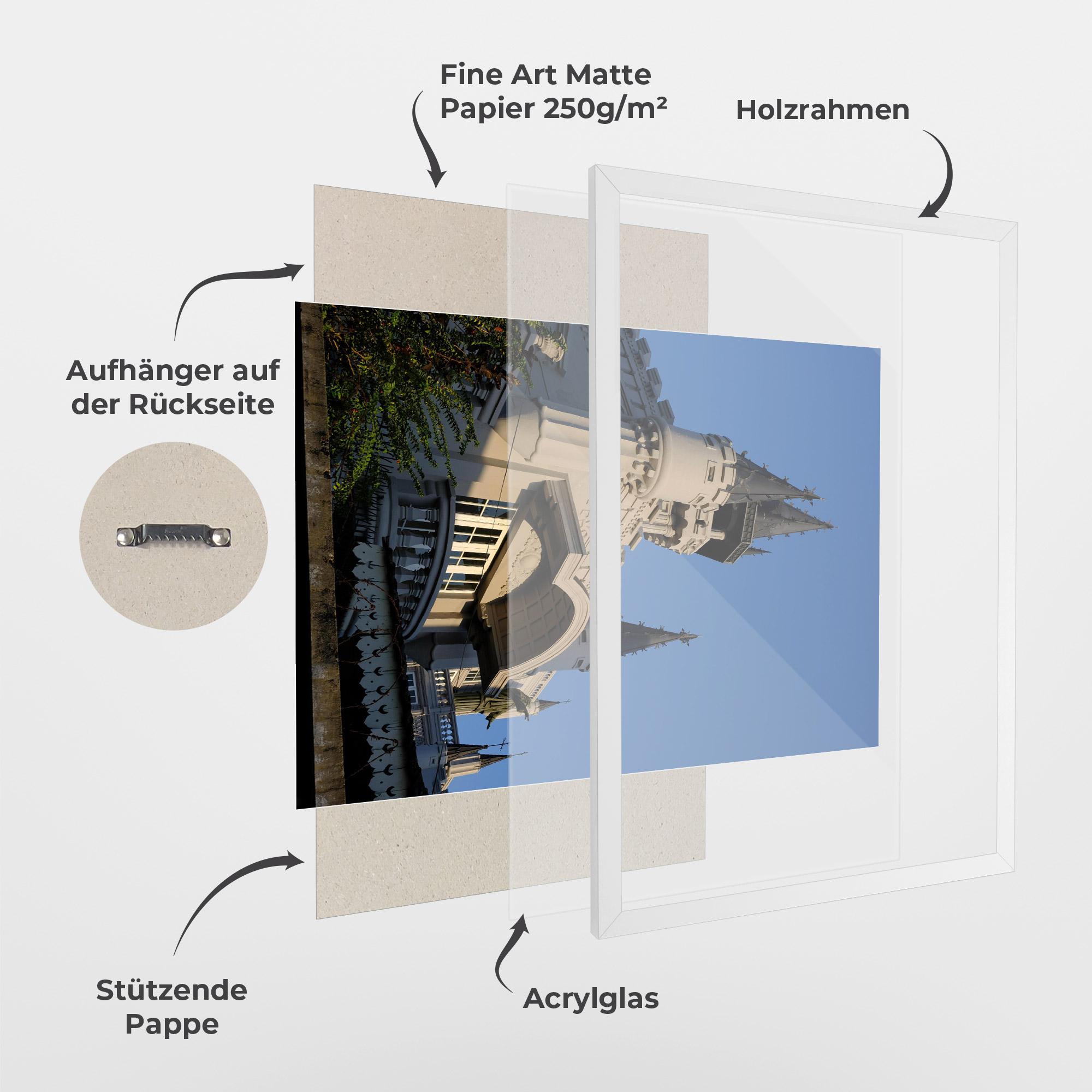 Gerahmte Poster Castle Blue mockup 1