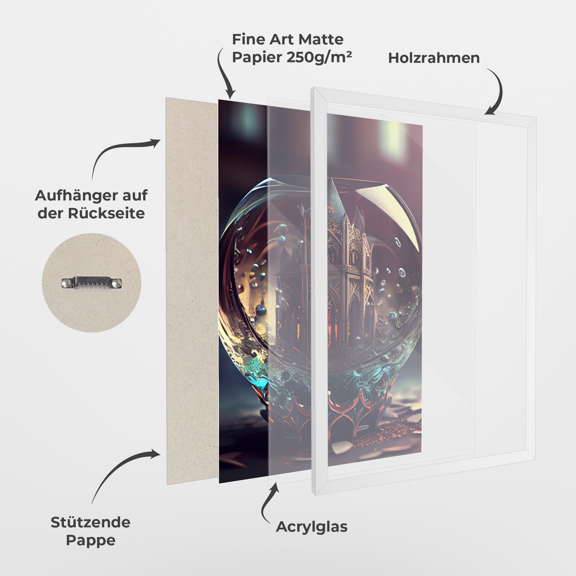 Gerahmte Poster Church Ball mockup 1