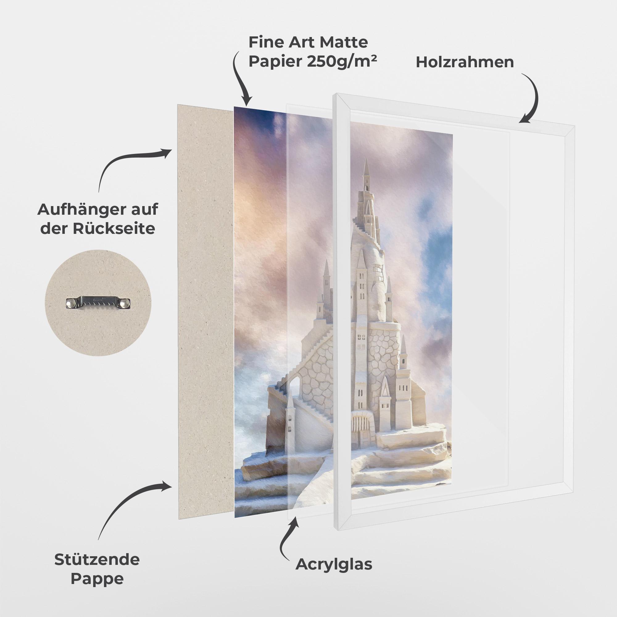 Gerahmte Poster Cream Castle mockup 1