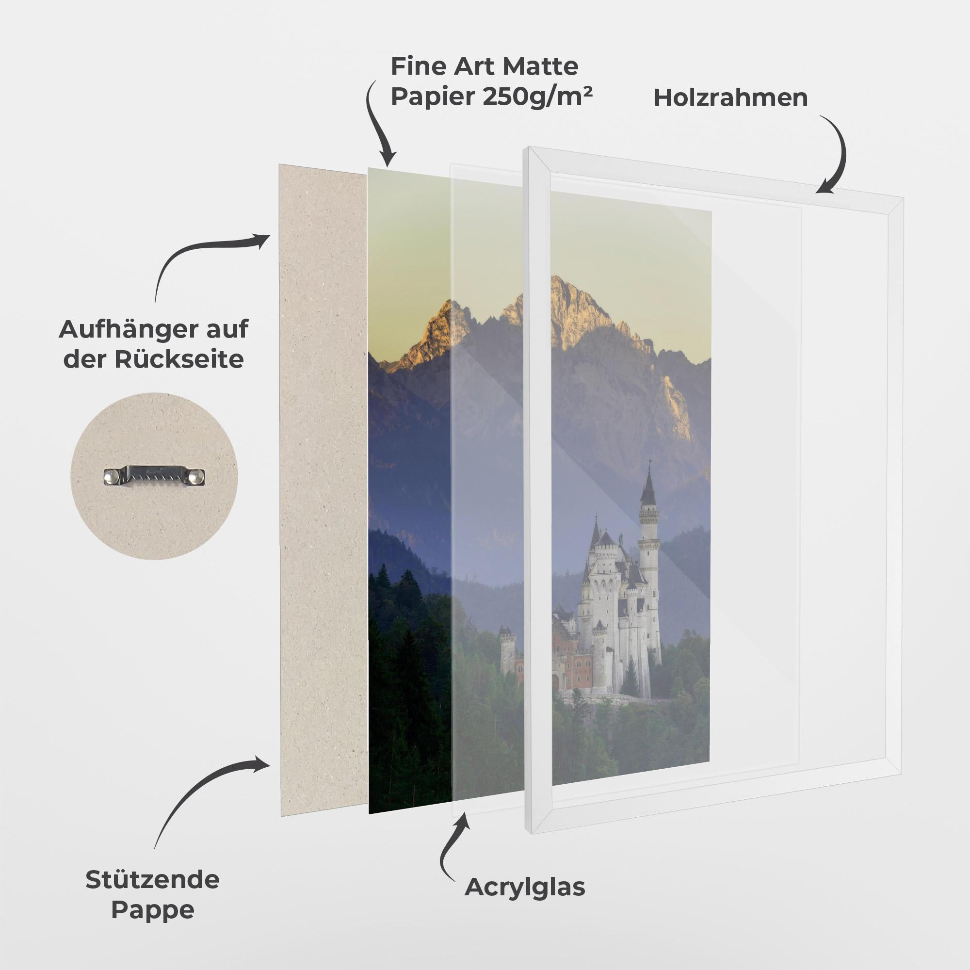 Gerahmte Poster Neuschwanstein Castle mockup 1