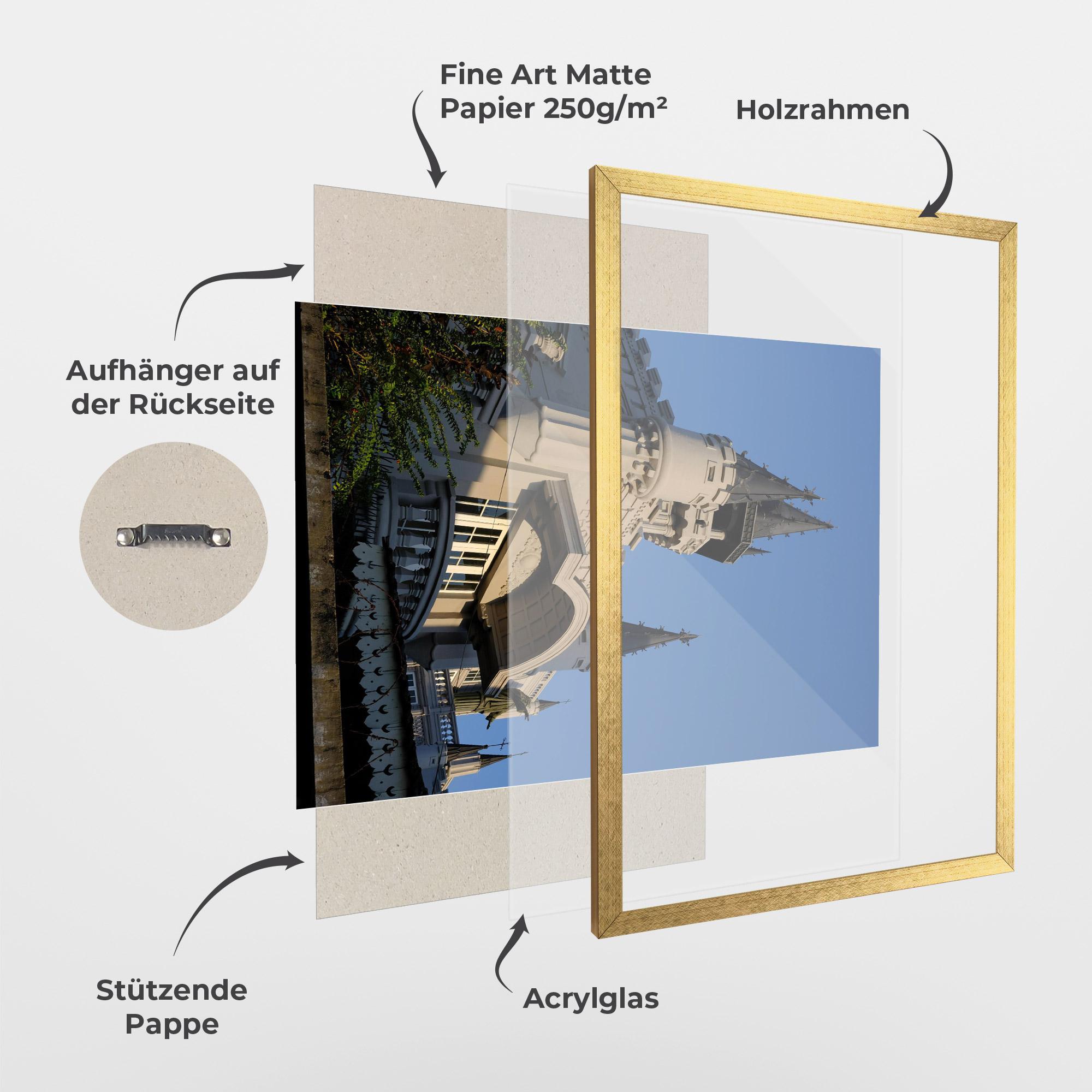 Gerahmte Poster Castle Blue mockup 1