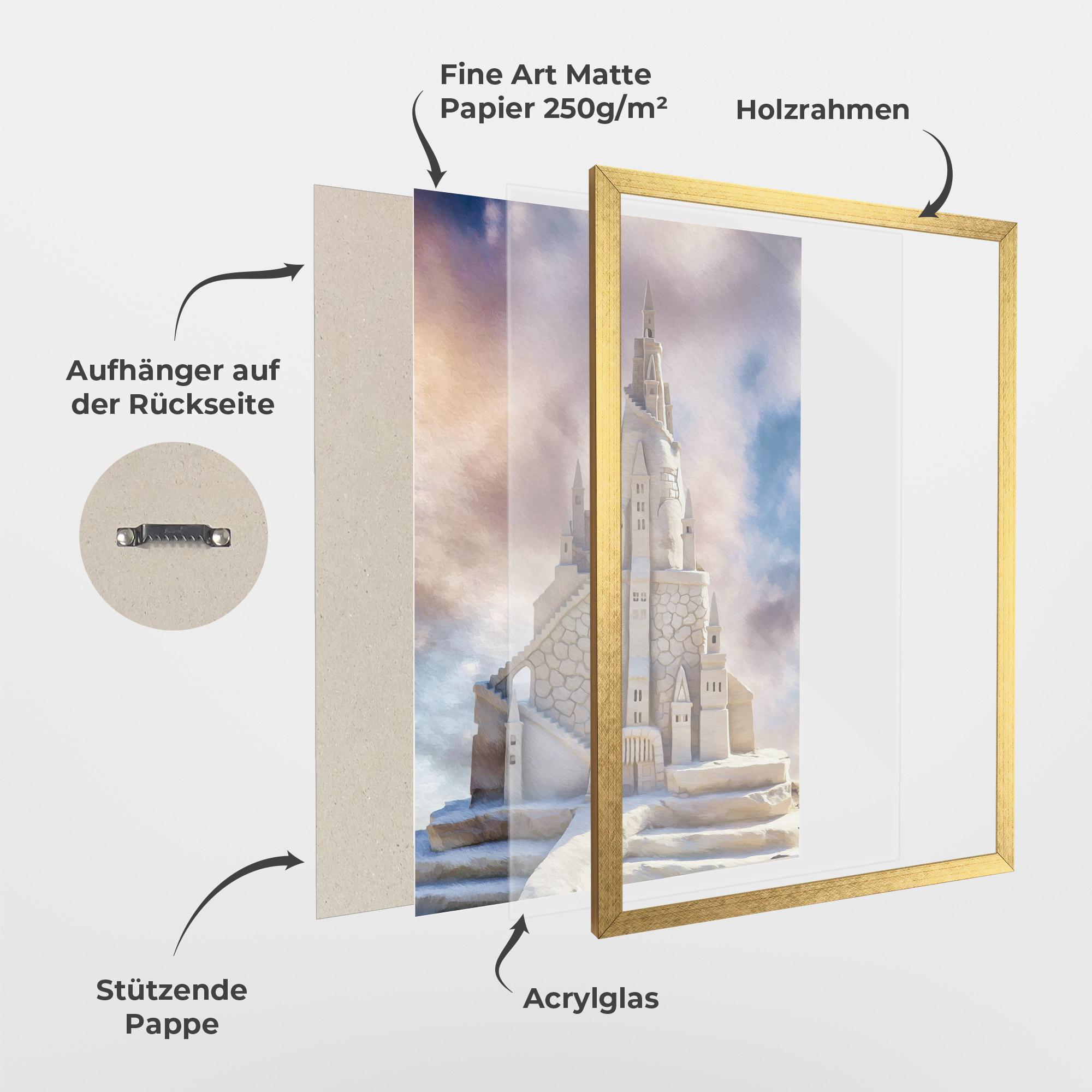 Gerahmte Poster Cream Castle mockup 1