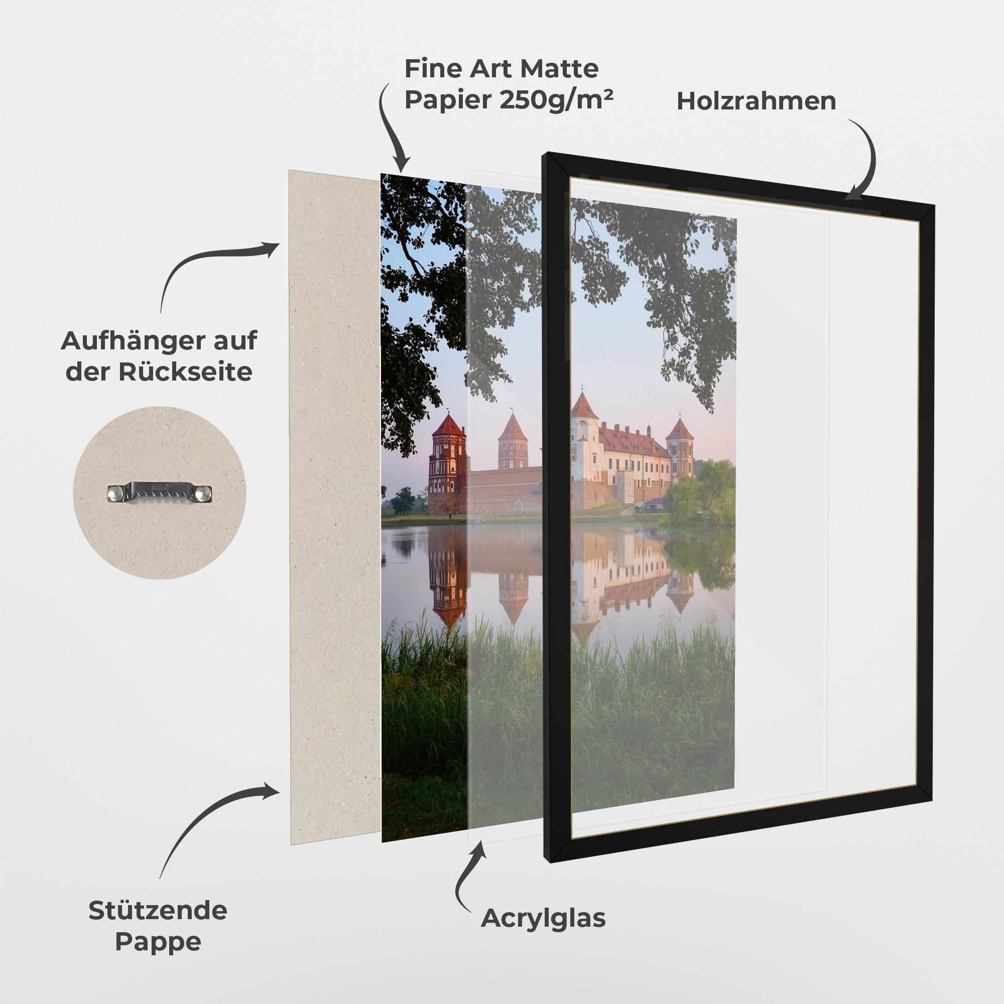 Gerahmte Poster Ancient Castle Morning mockup 1