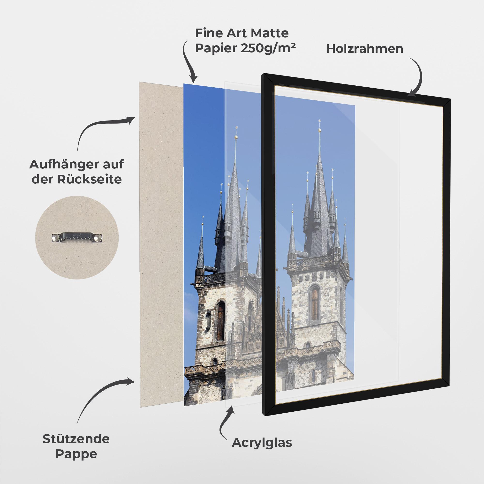 Gerahmte Poster Bohemian Church mockup 1