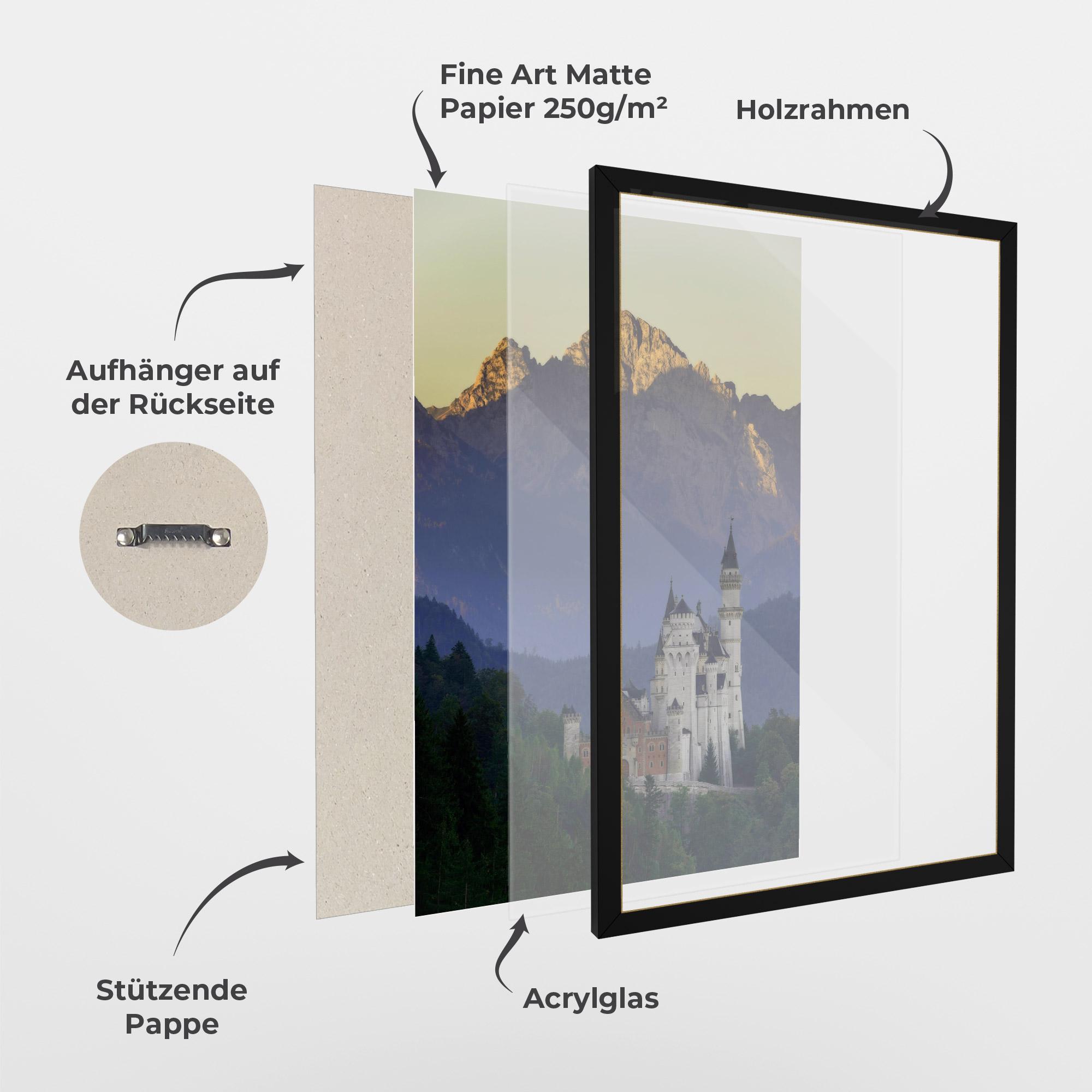 Gerahmte Poster Neuschwanstein Castle mockup 1