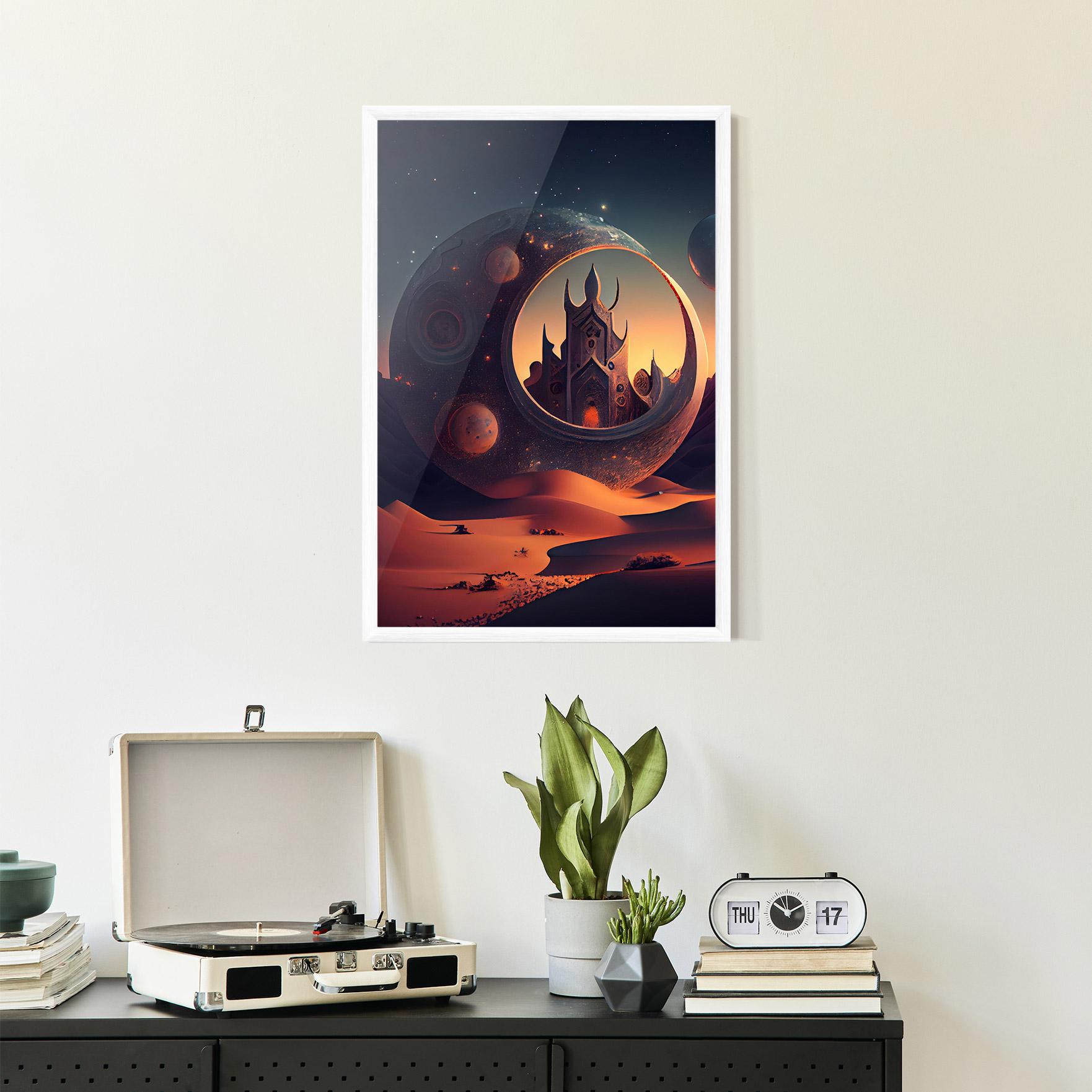 Gerahmte Poster Fantasy Desert Castle mockup 2