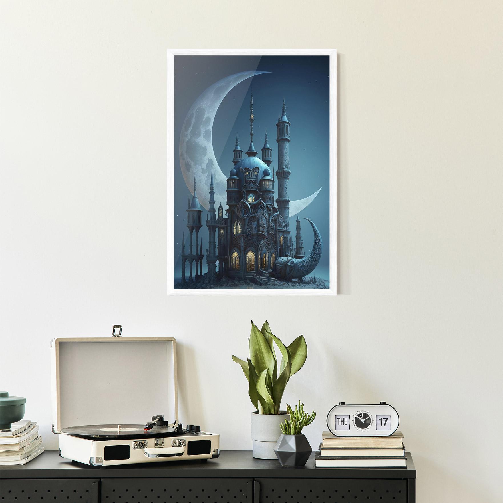 Gerahmte Poster Mosque Moon mockup 2