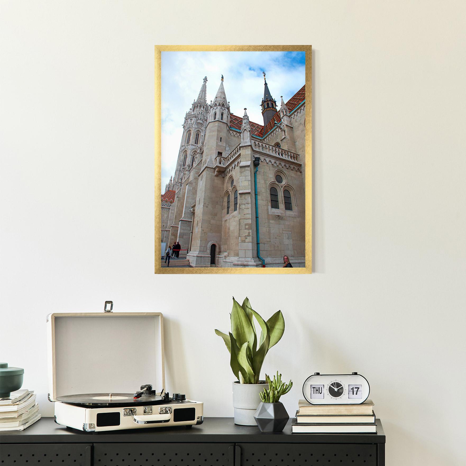 Gerahmte Poster Old Building mockup 2