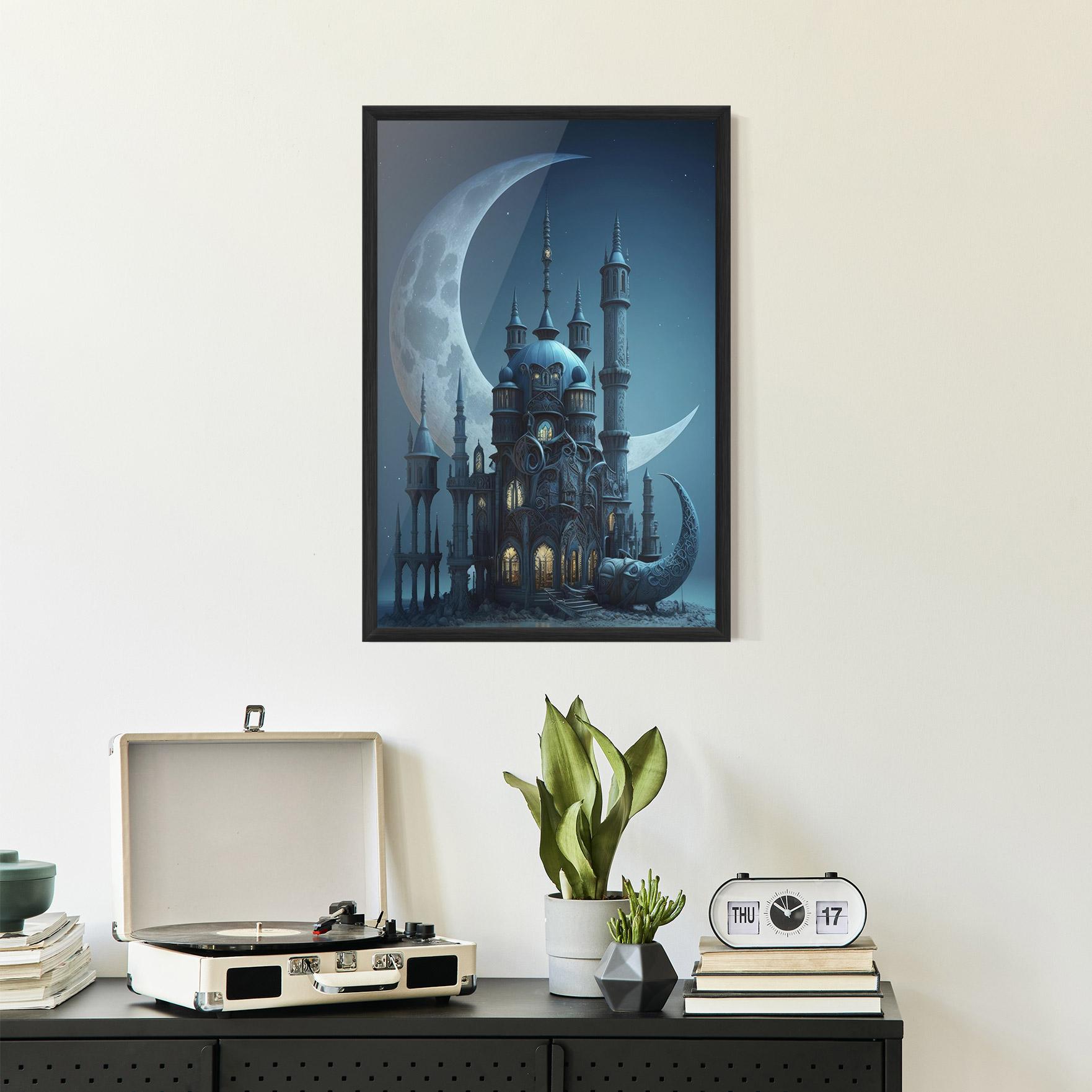 Gerahmte Poster Mosque Moon mockup 2