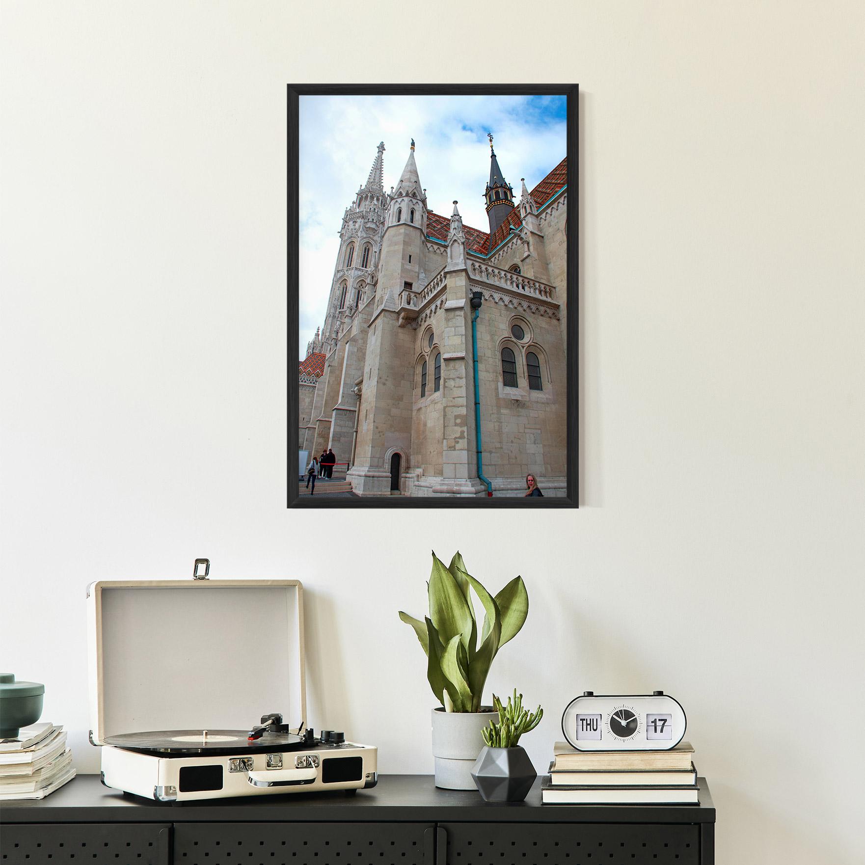 Gerahmte Poster Old Building mockup 2