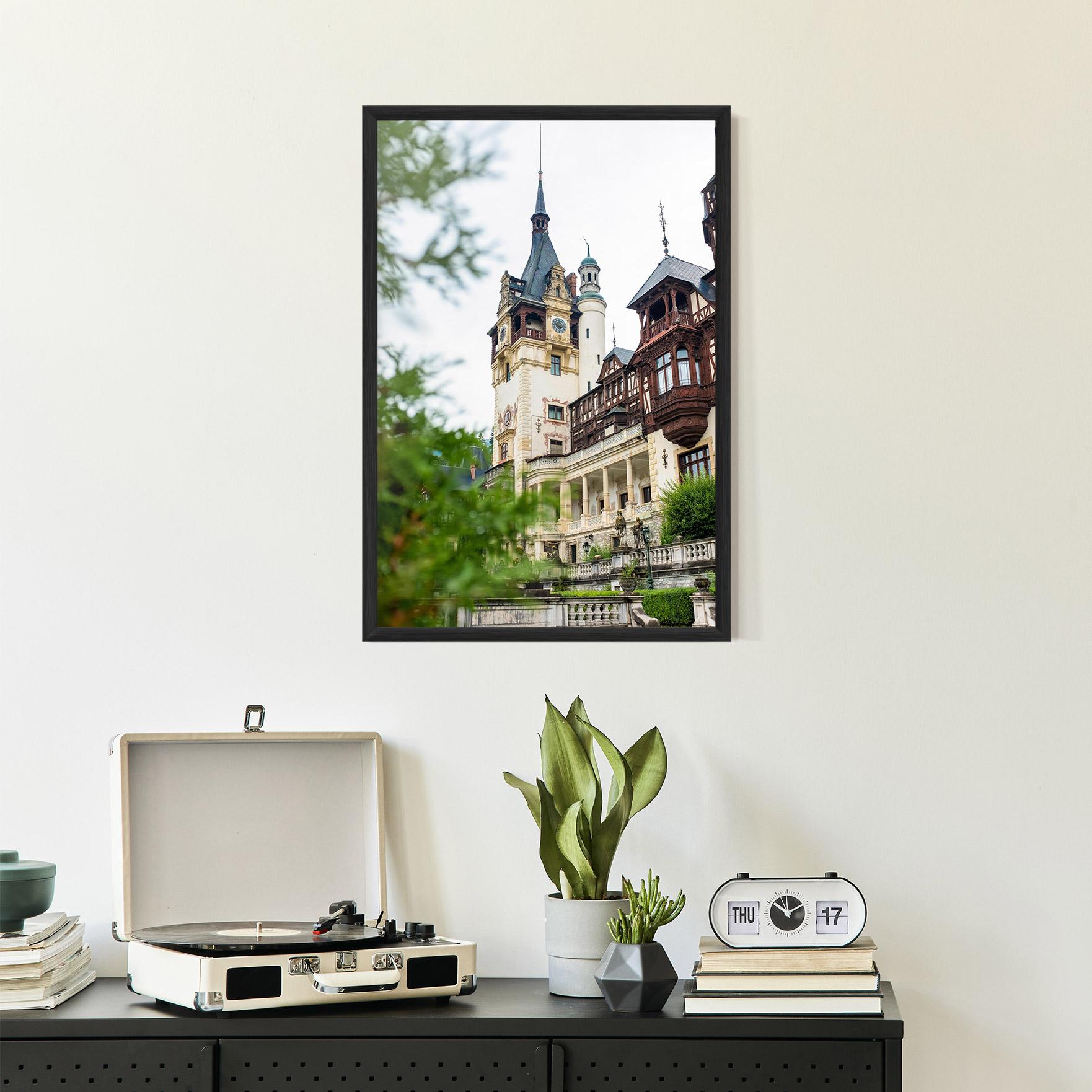 Gerahmte Poster Peles Castle Romania mockup 2
