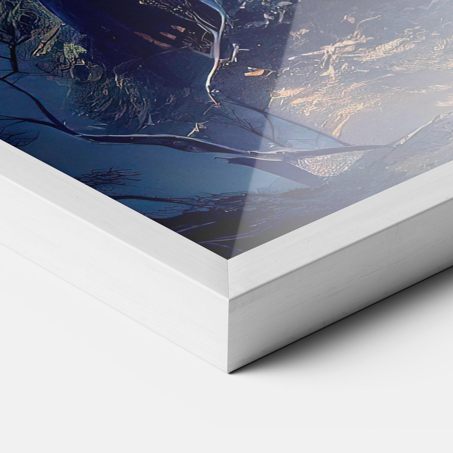 Gerahmte Poster Blue Art Castle mockup 3