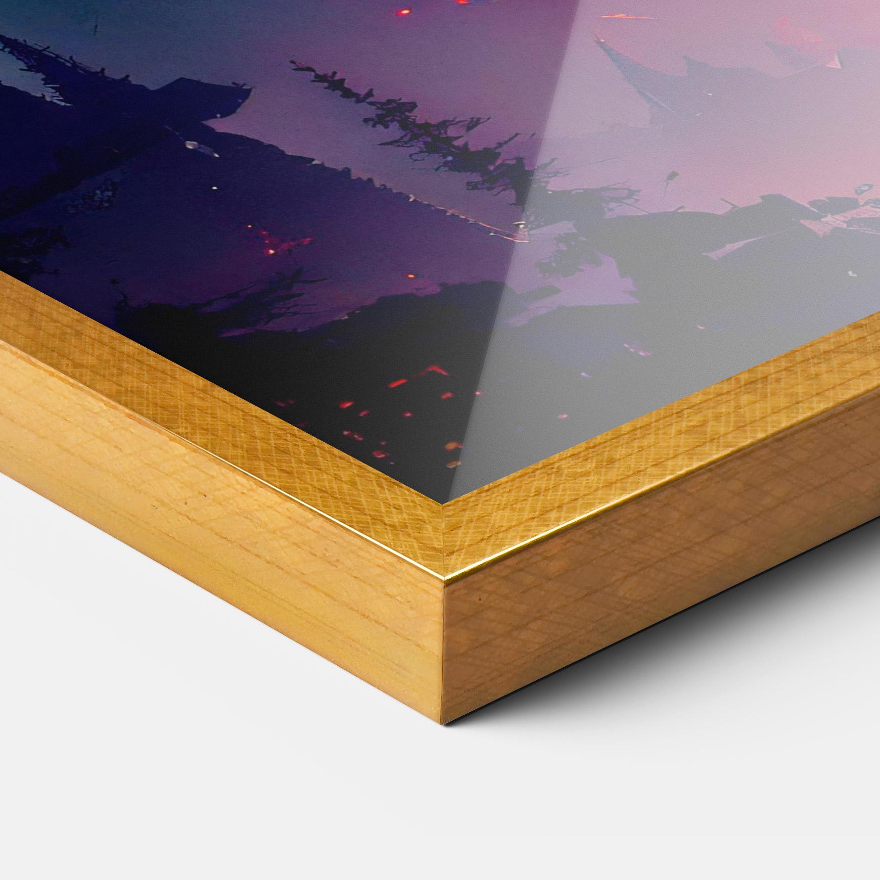 Gerahmte Poster Purple Orange Castle mockup 3