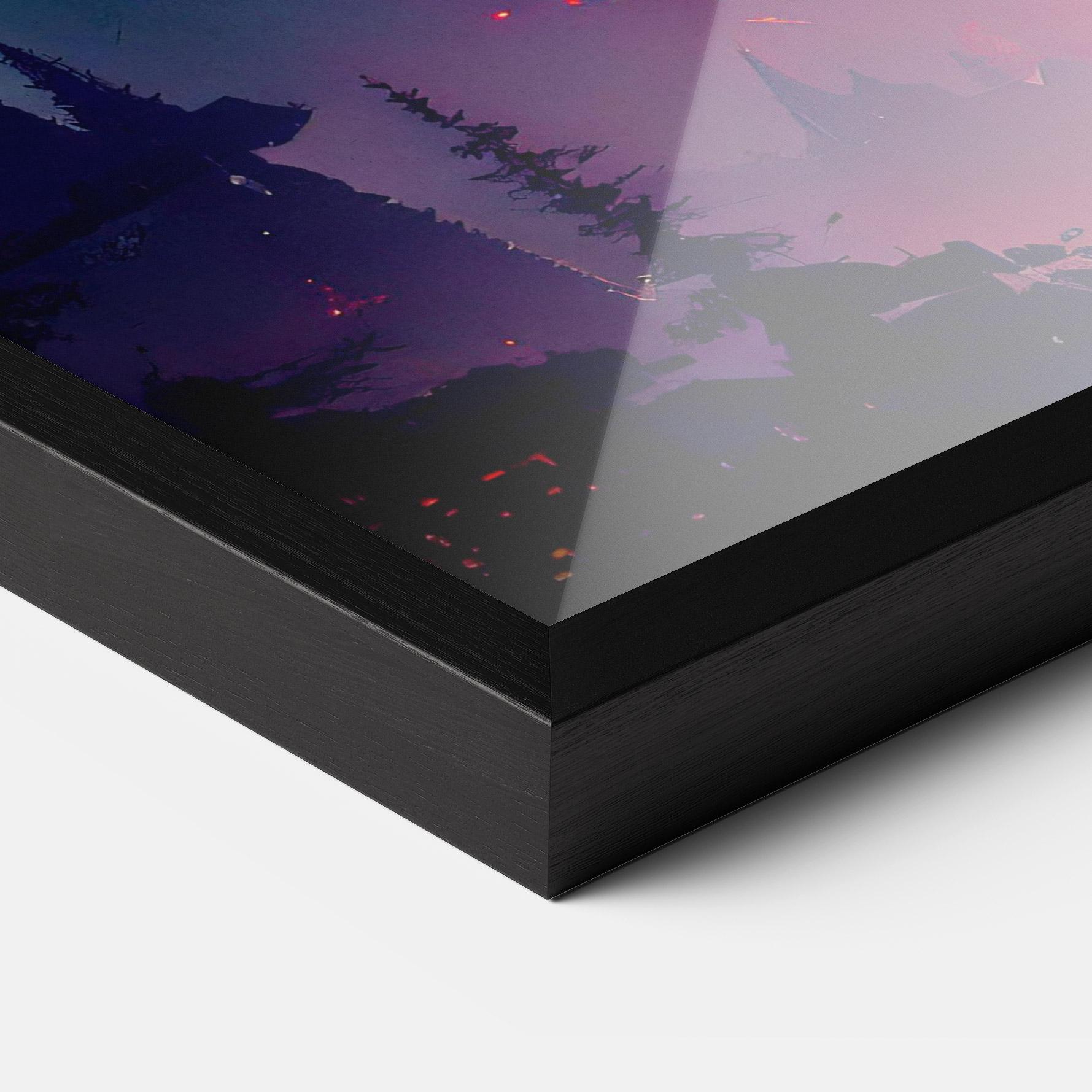 Gerahmte Poster Purple Orange Castle mockup 3