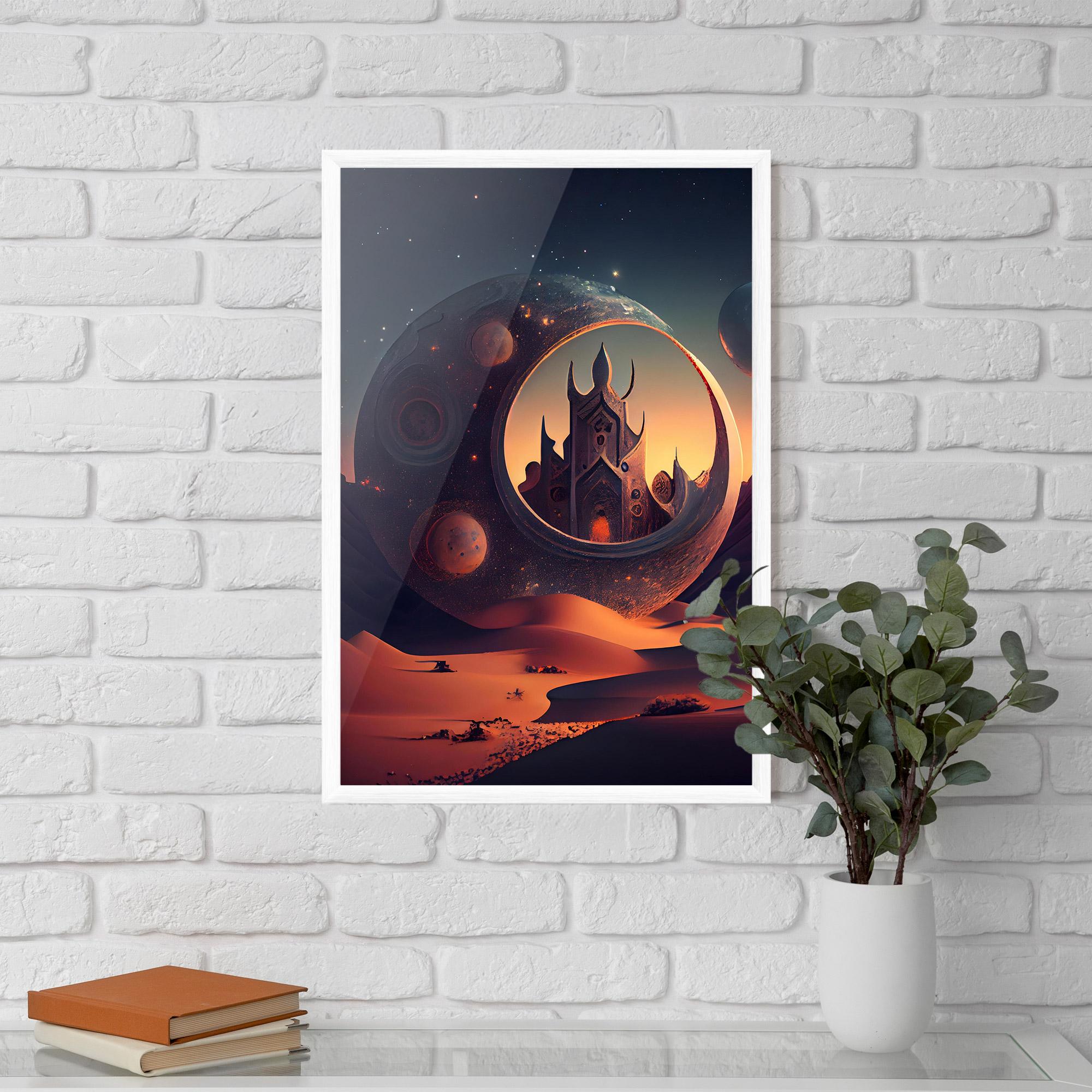 Gerahmte Poster Fantasy Desert Castle mockup 5