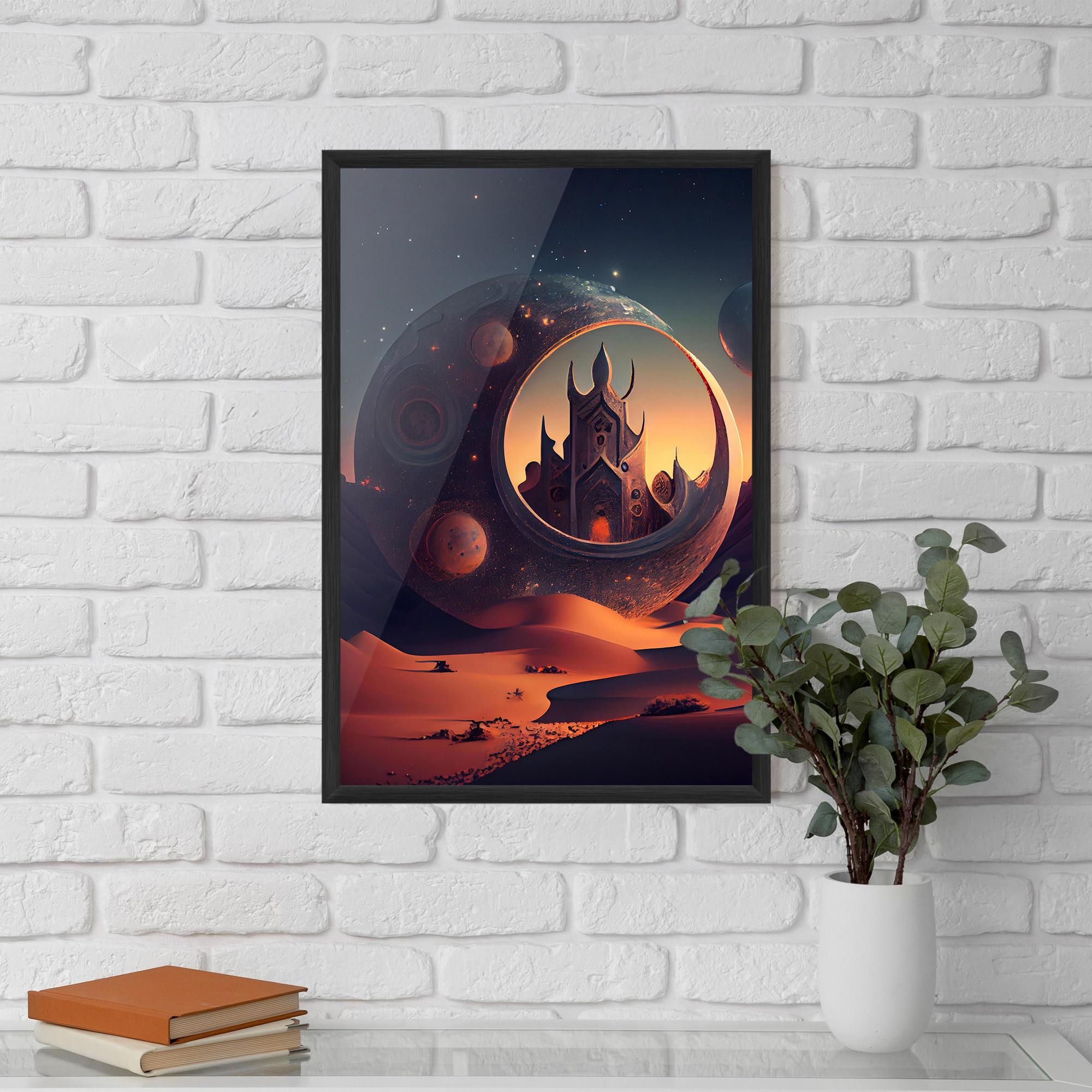 Gerahmte Poster Fantasy Desert Castle mockup 5
