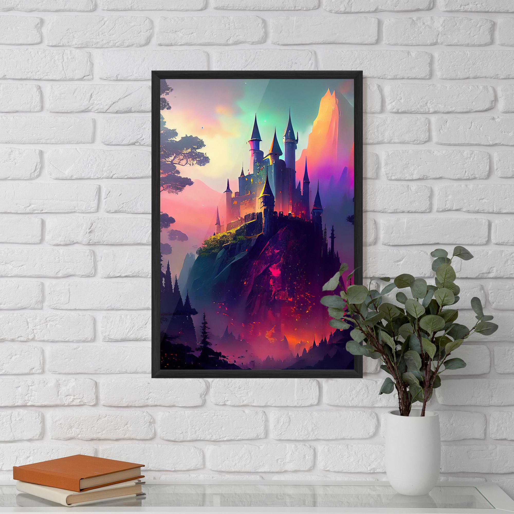 Gerahmte Poster Purple Orange Castle mockup 5