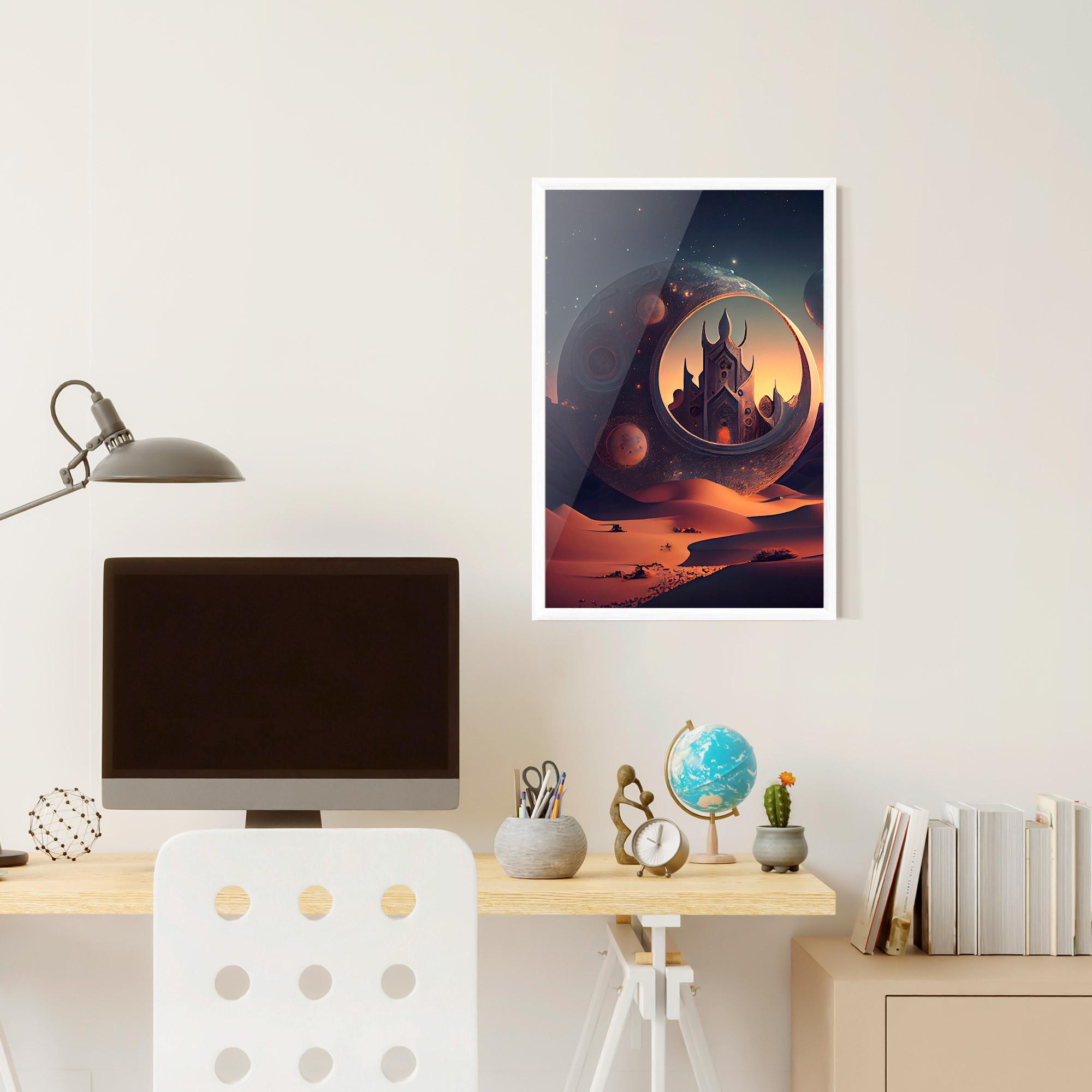 Gerahmte Poster Fantasy Desert Castle mockup 6