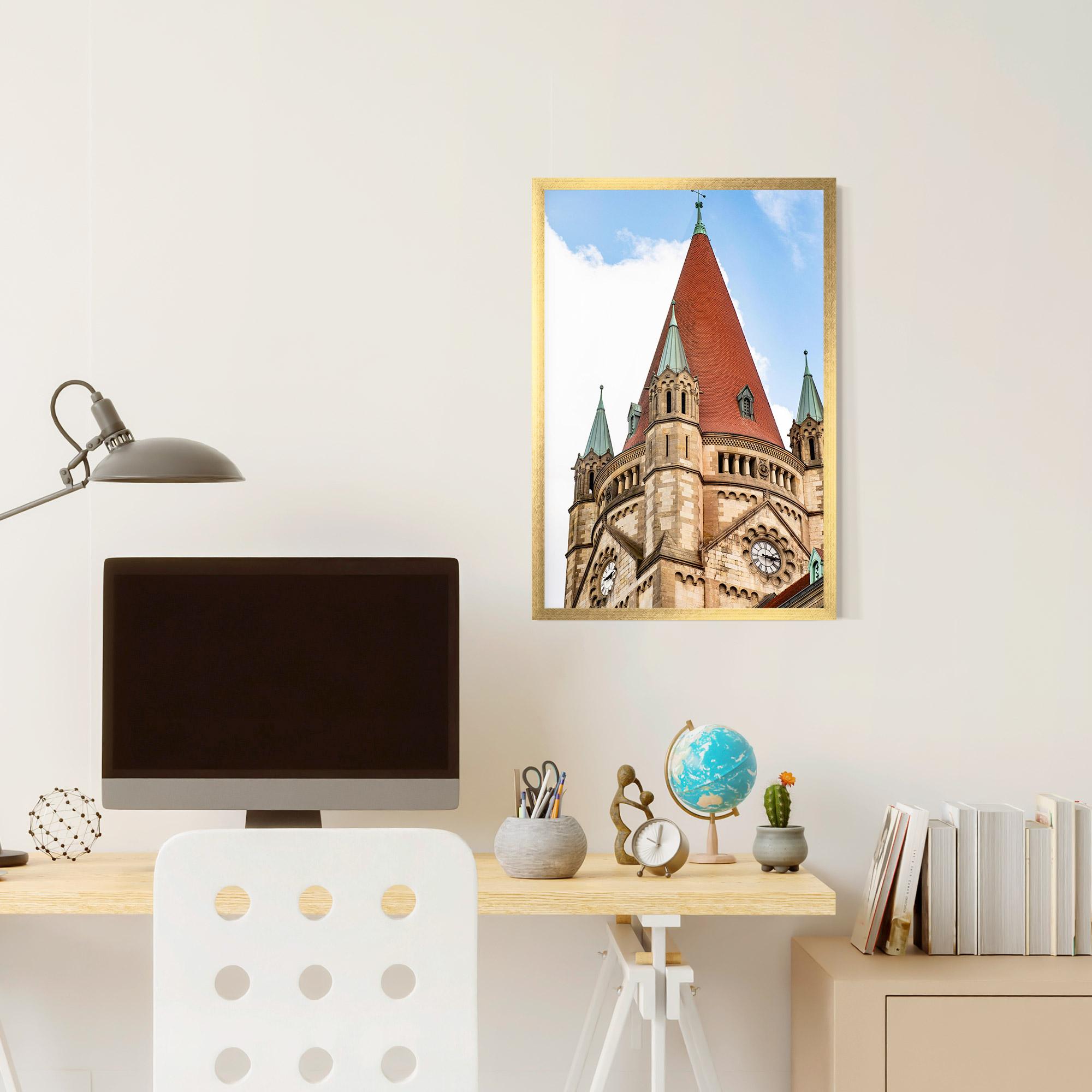 Gerahmte Poster Church Vienna mockup 6