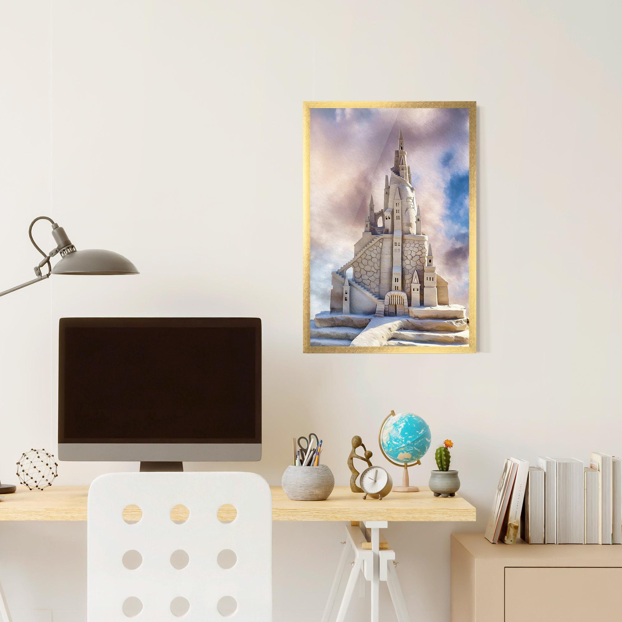 Gerahmte Poster Cream Castle mockup 6