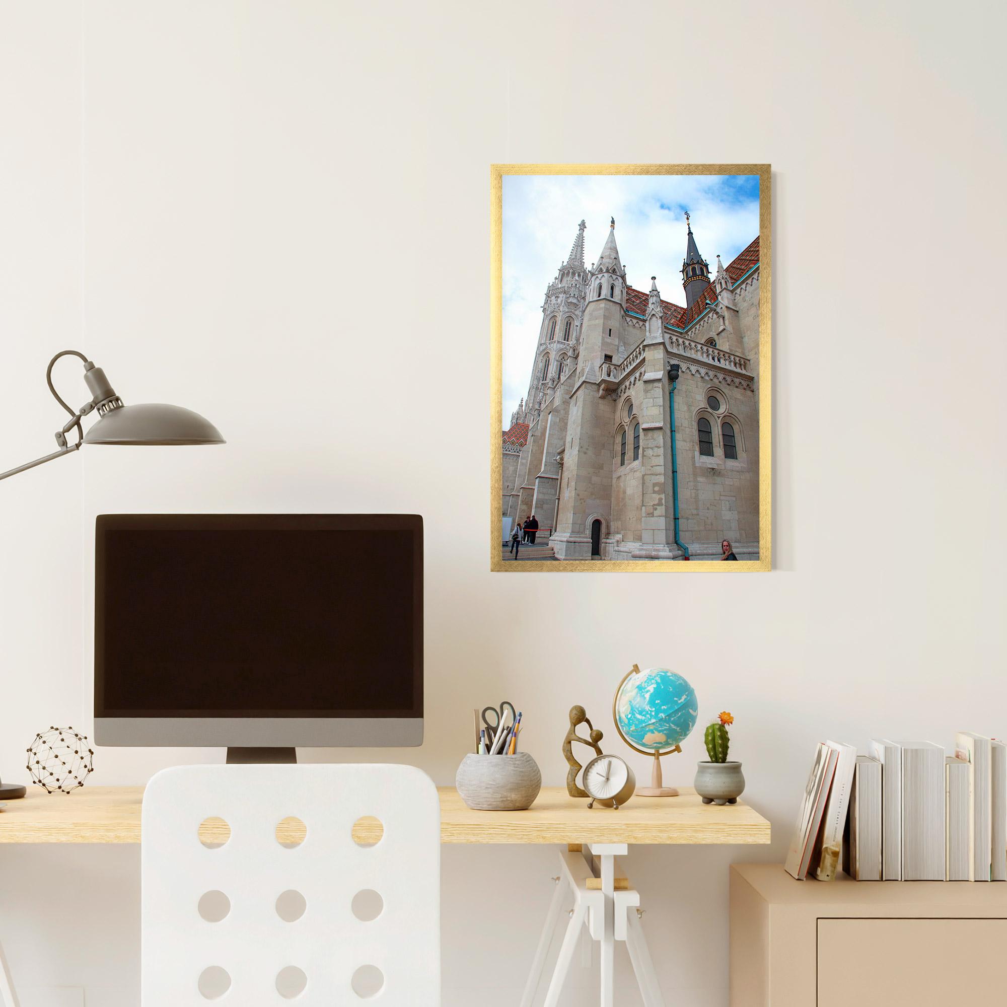 Gerahmte Poster Old Building mockup 6