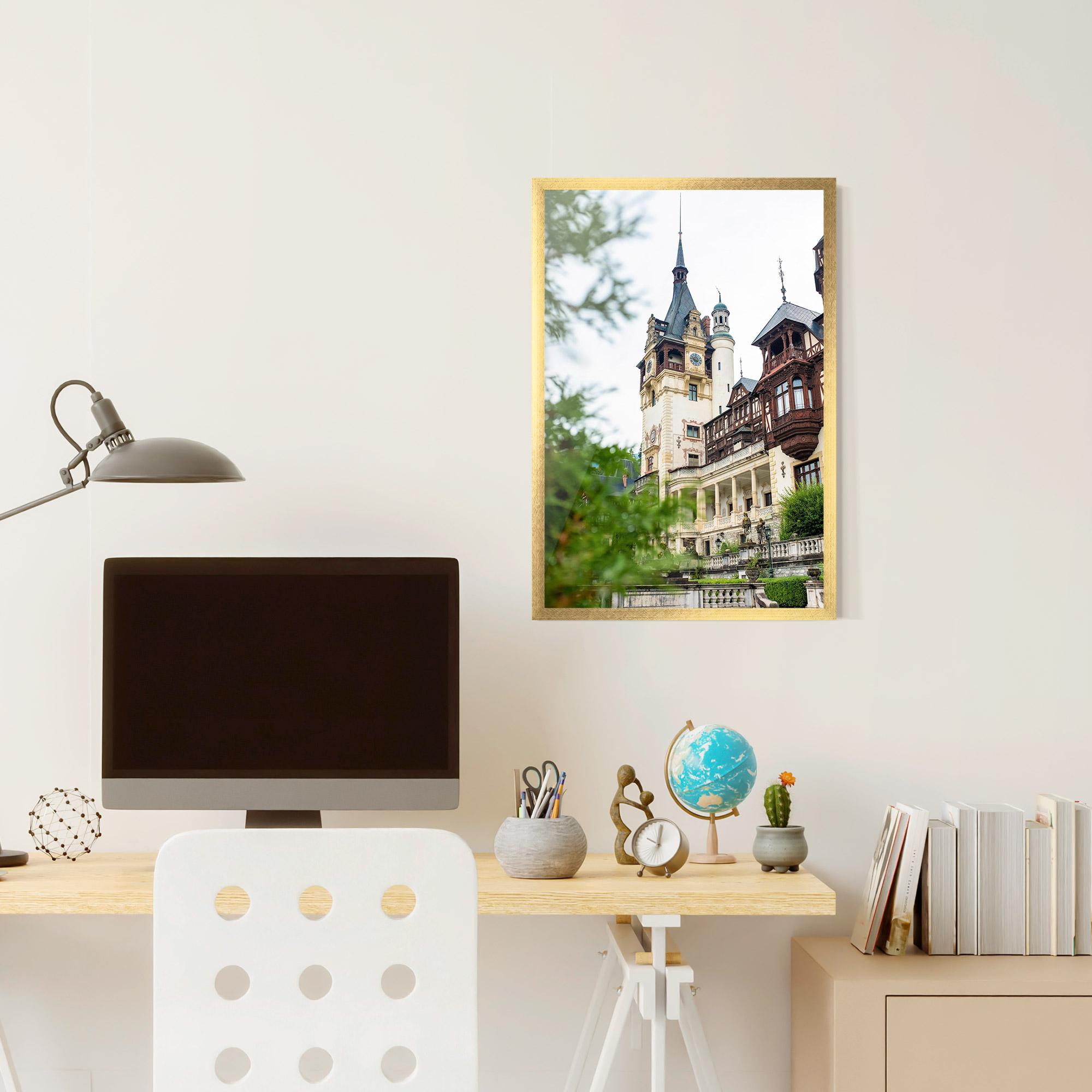 Gerahmte Poster Peles Castle Romania mockup 6