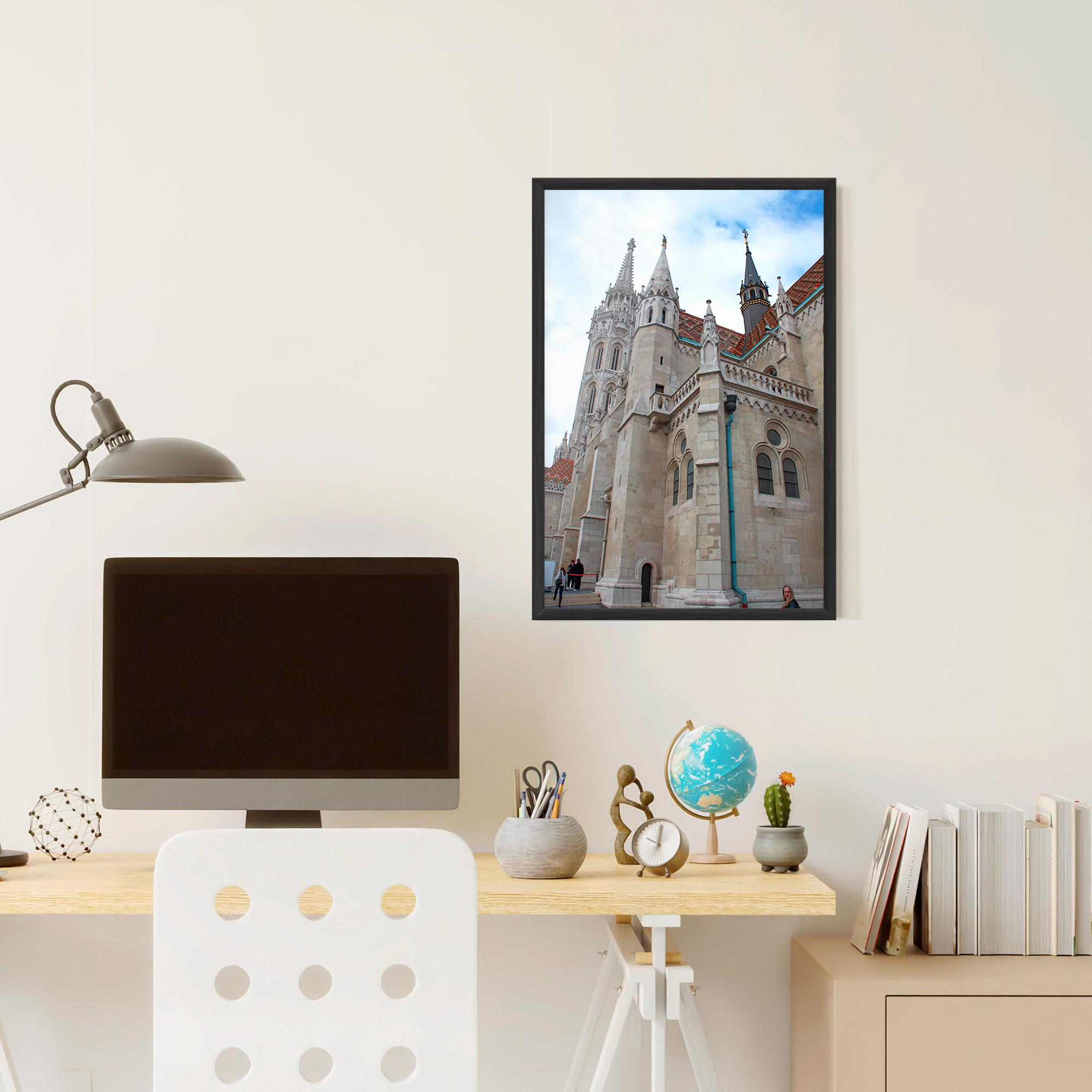 Gerahmte Poster Old Building mockup 6