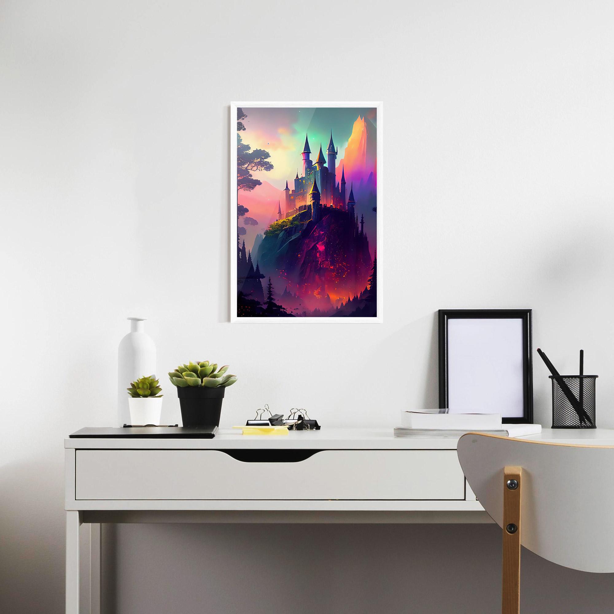 Gerahmte Poster Purple Orange Castle mockup 7