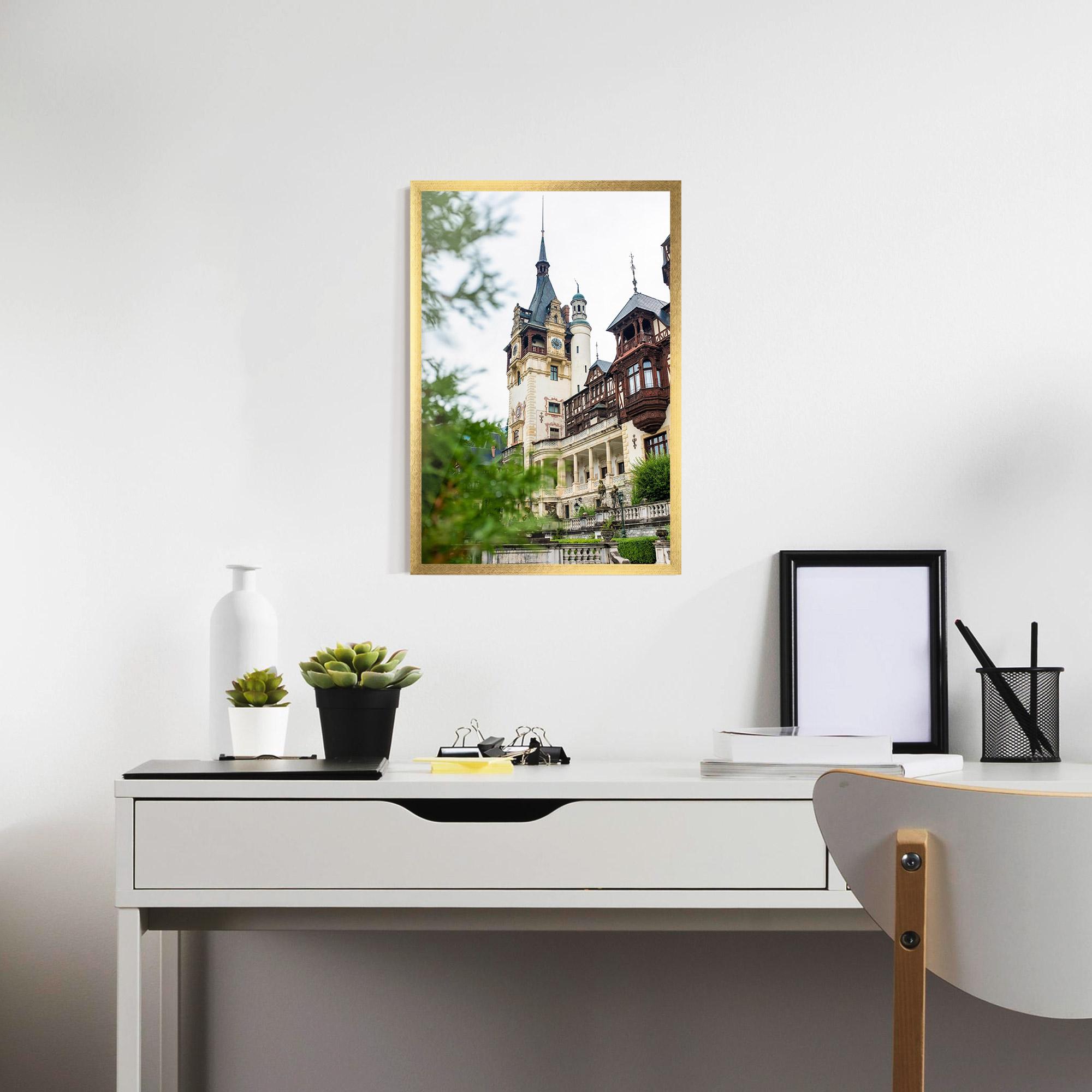 Gerahmte Poster Peles Castle Romania mockup 7