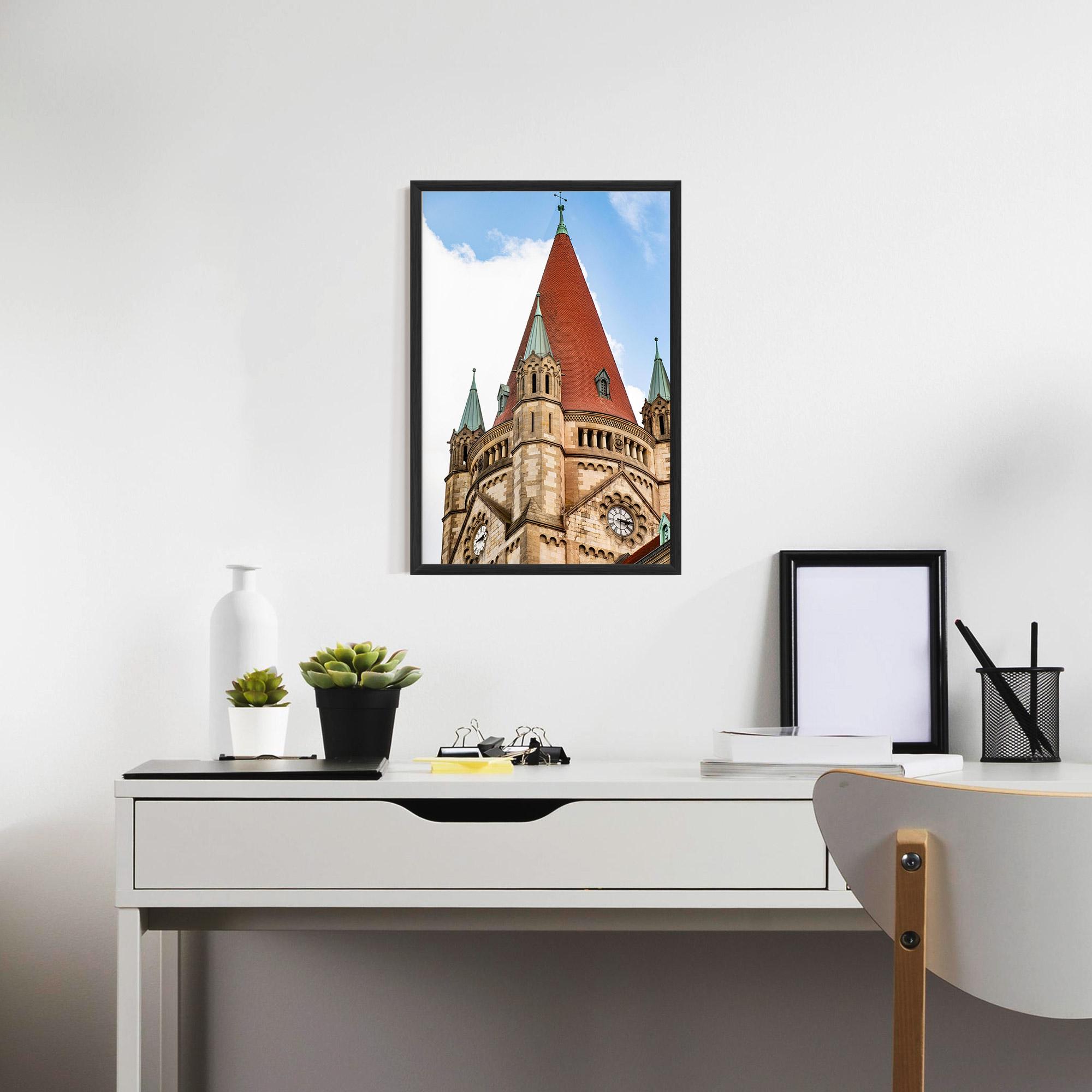 Gerahmte Poster Church Vienna mockup 7