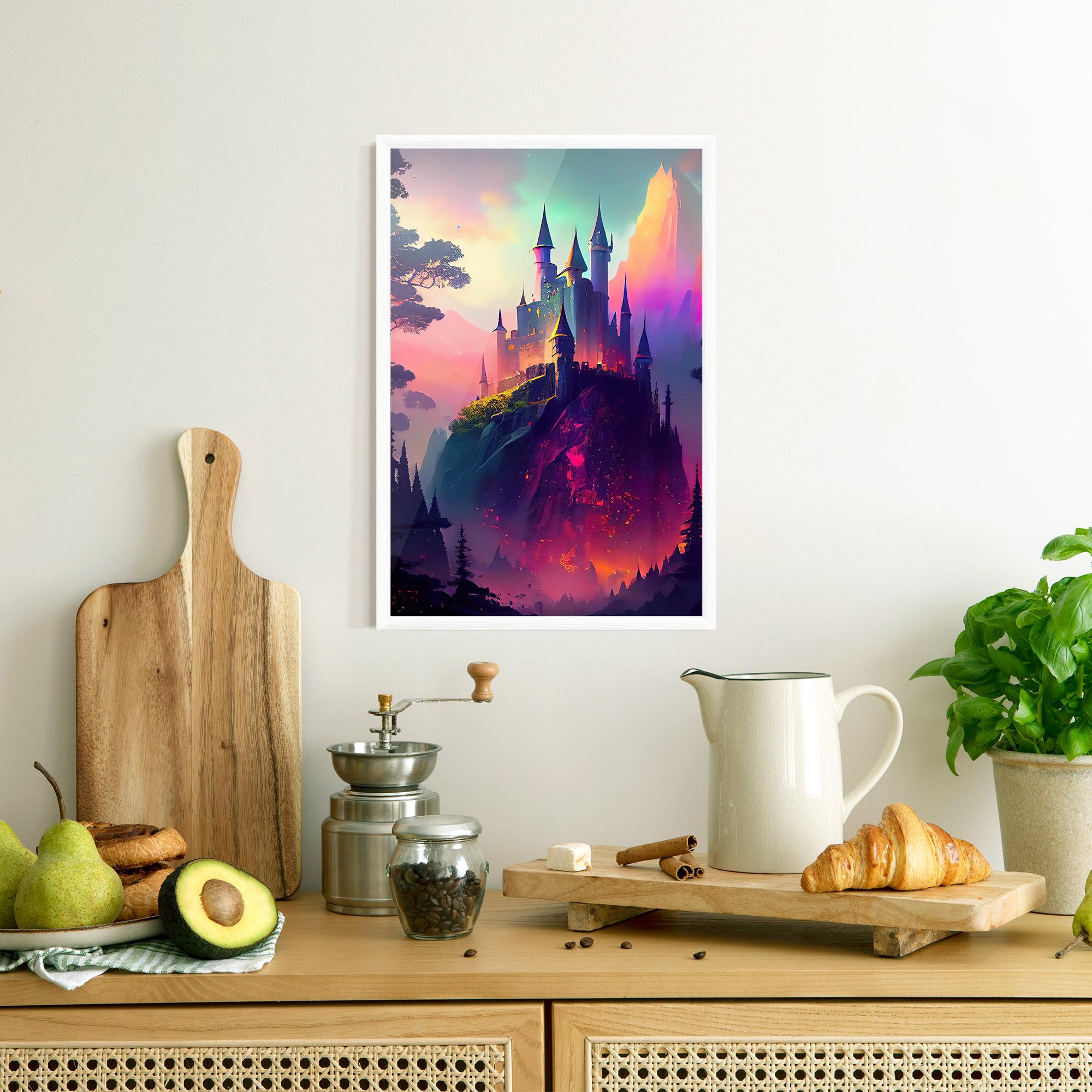 Gerahmte Poster Purple Orange Castle mockup 8