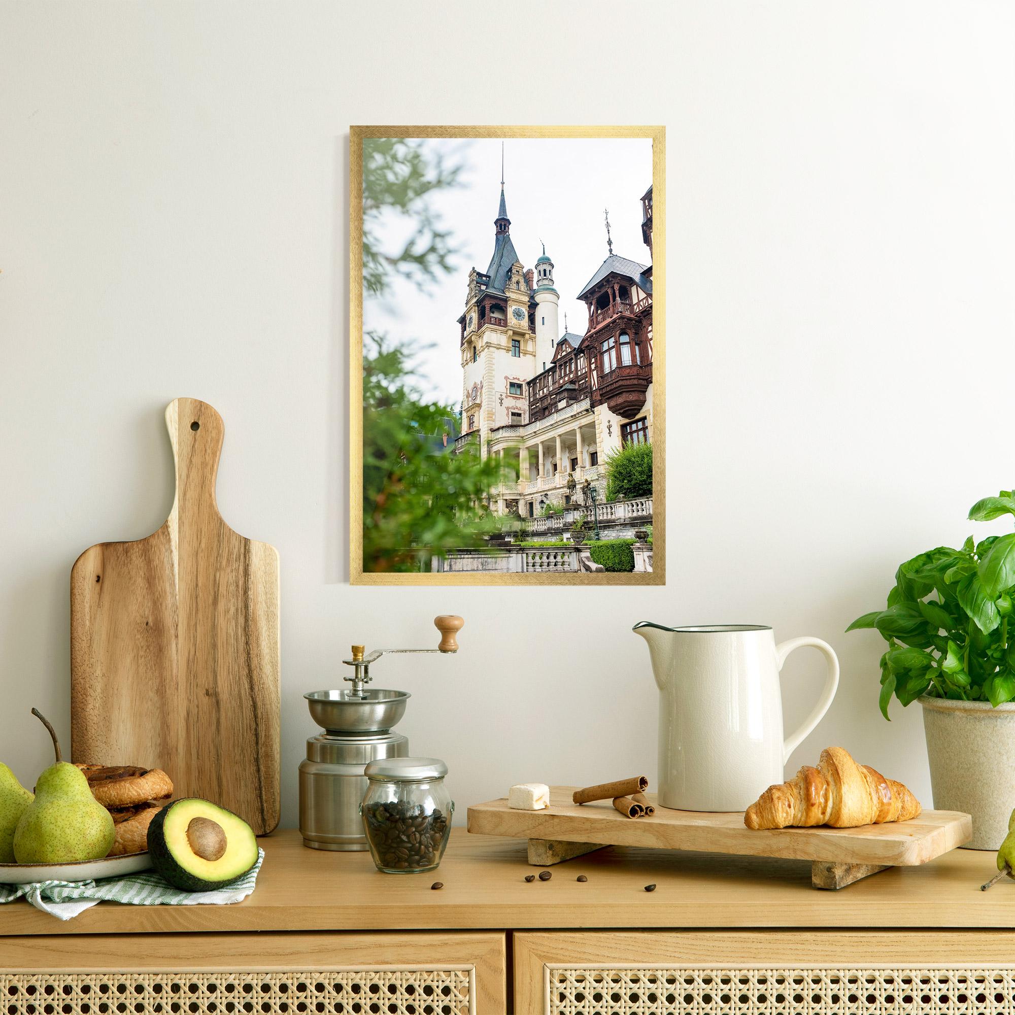 Gerahmte Poster Peles Castle Romania mockup 8