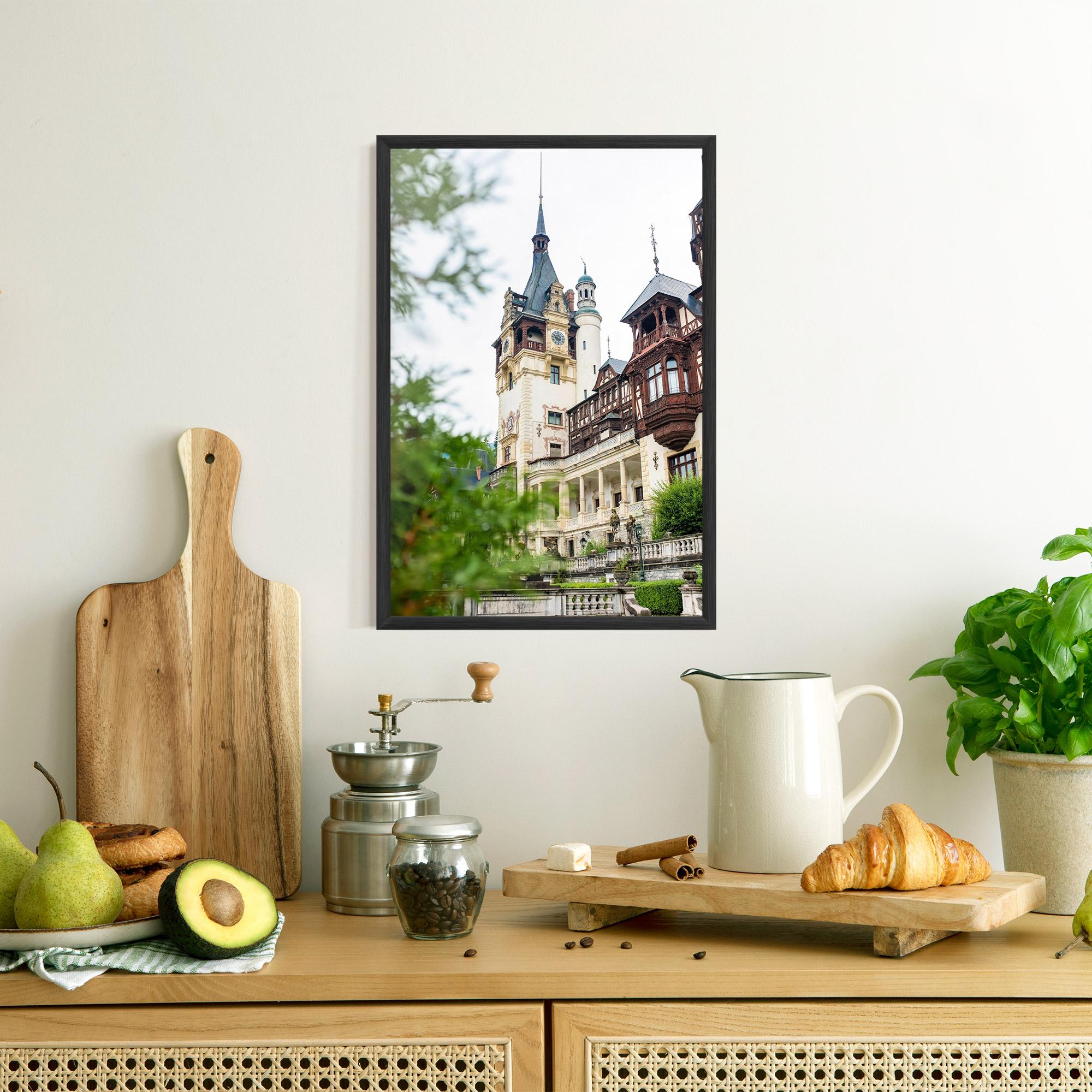 Gerahmte Poster Peles Castle Romania mockup 8
