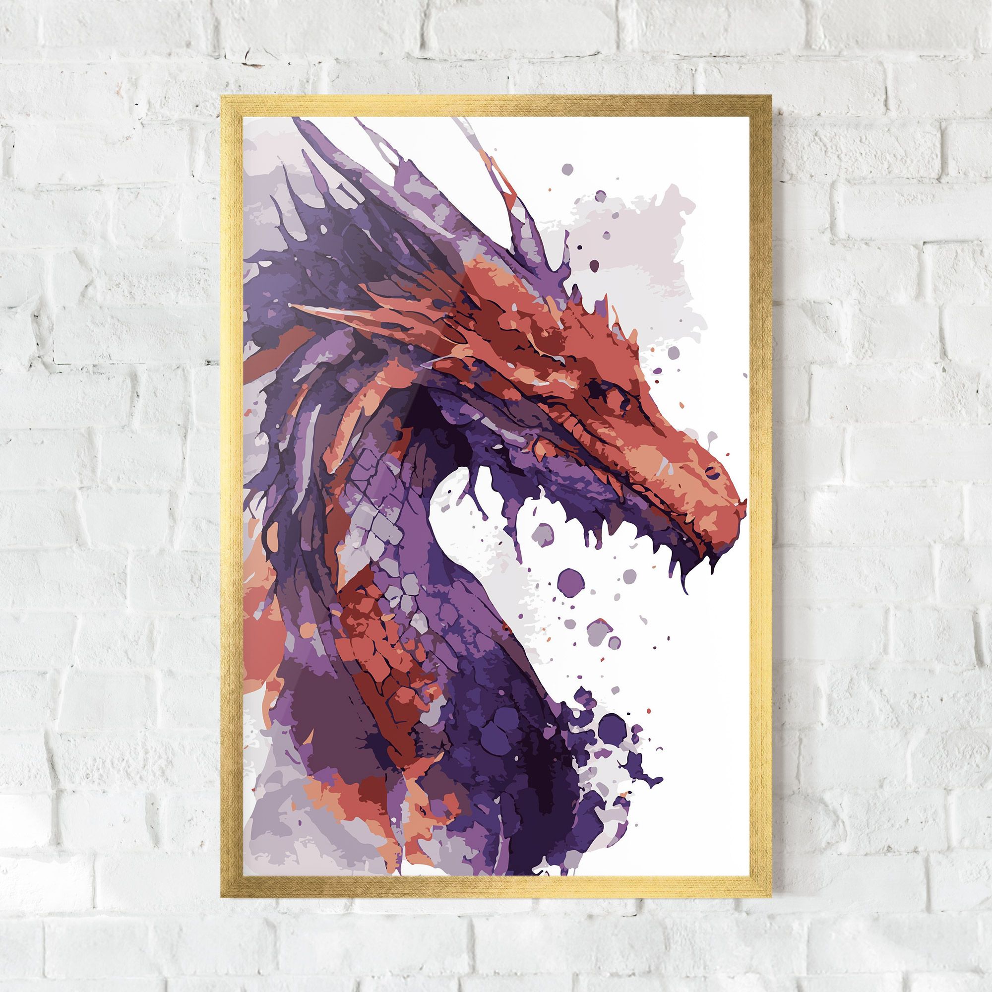 Orange Purple Dragon mockup 0