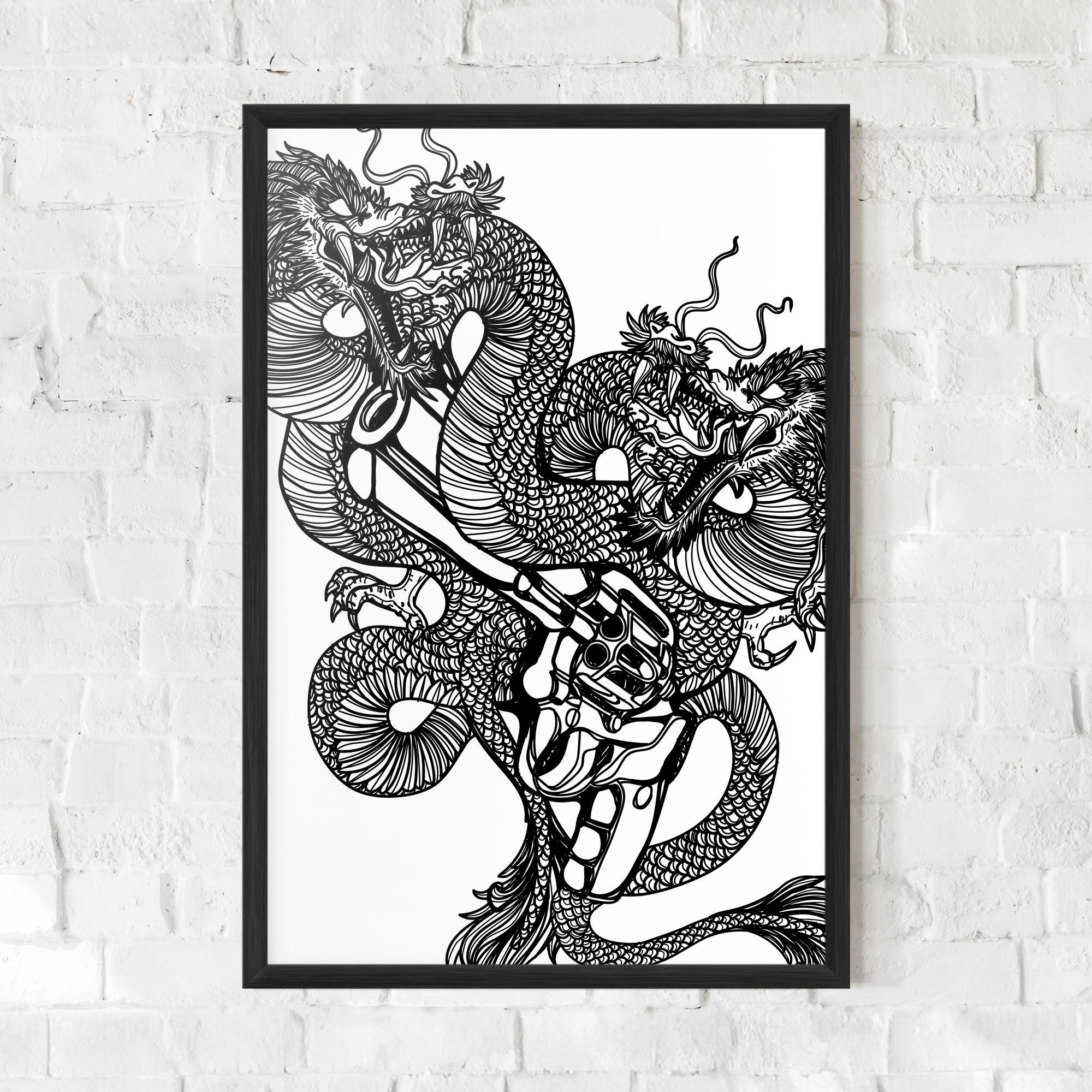Gerahmte Poster Dragon Gun mockup 0